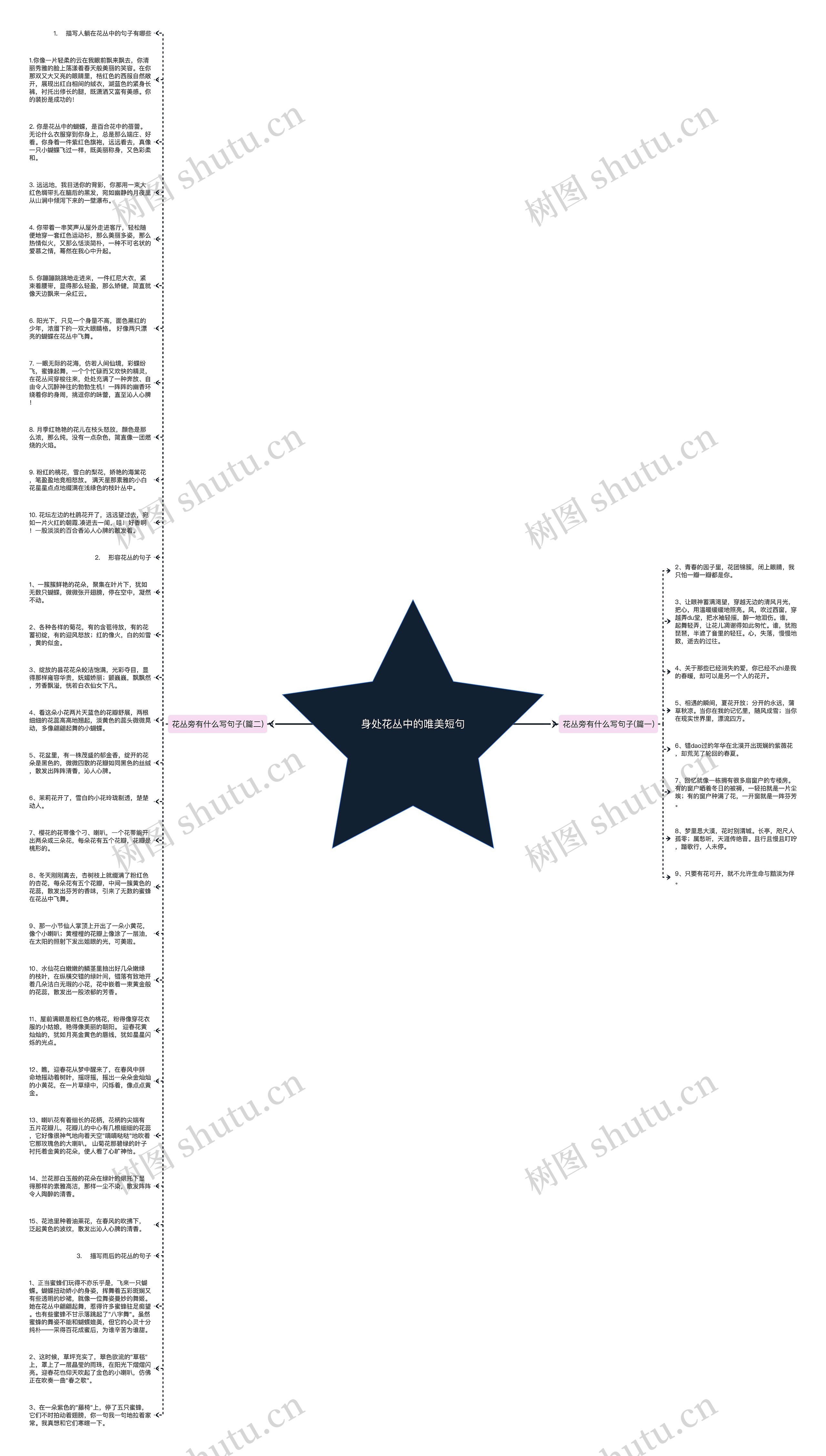 身处花丛中的唯美短句思维导图