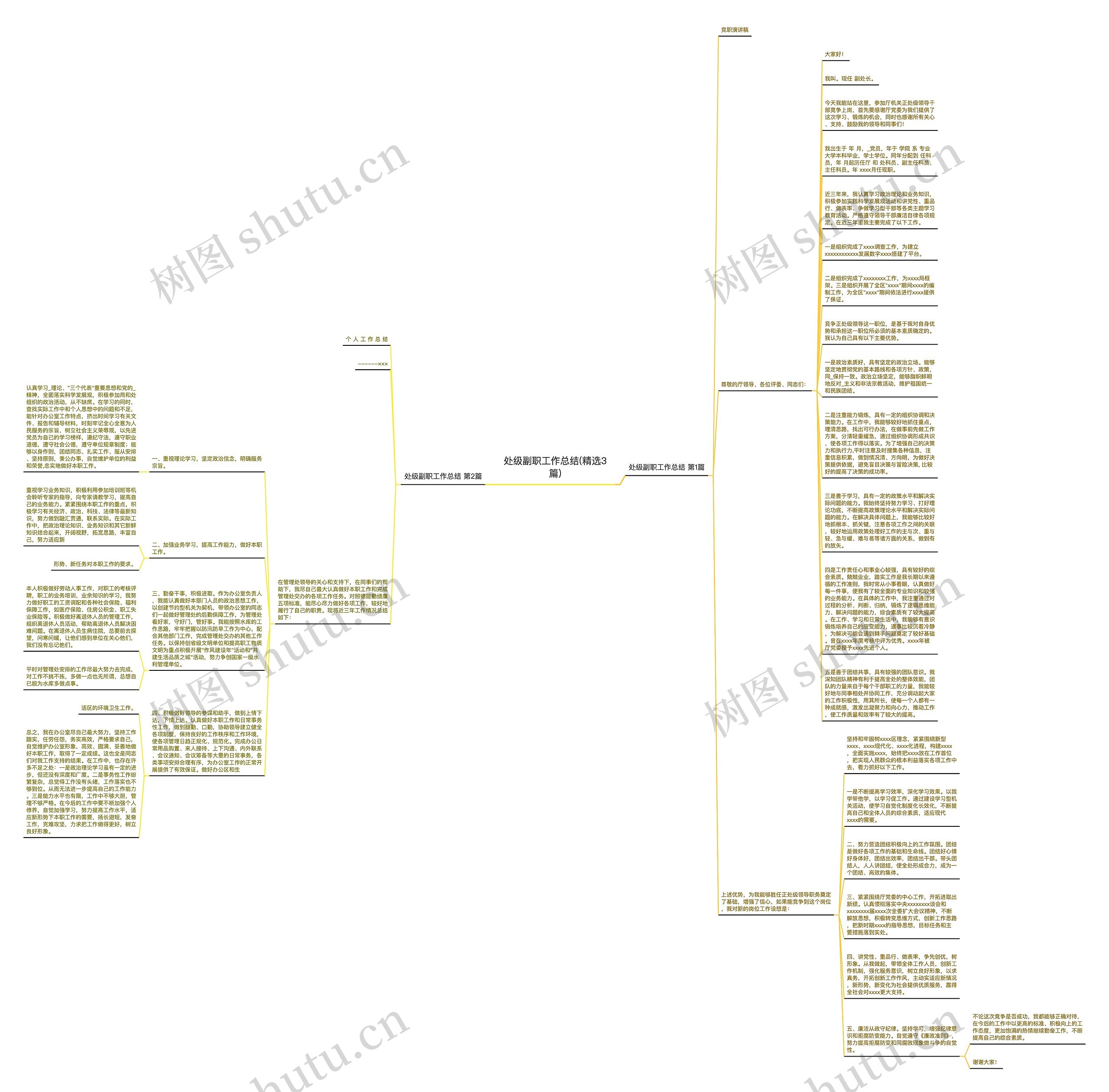 处级副职工作总结(精选3篇)思维导图
