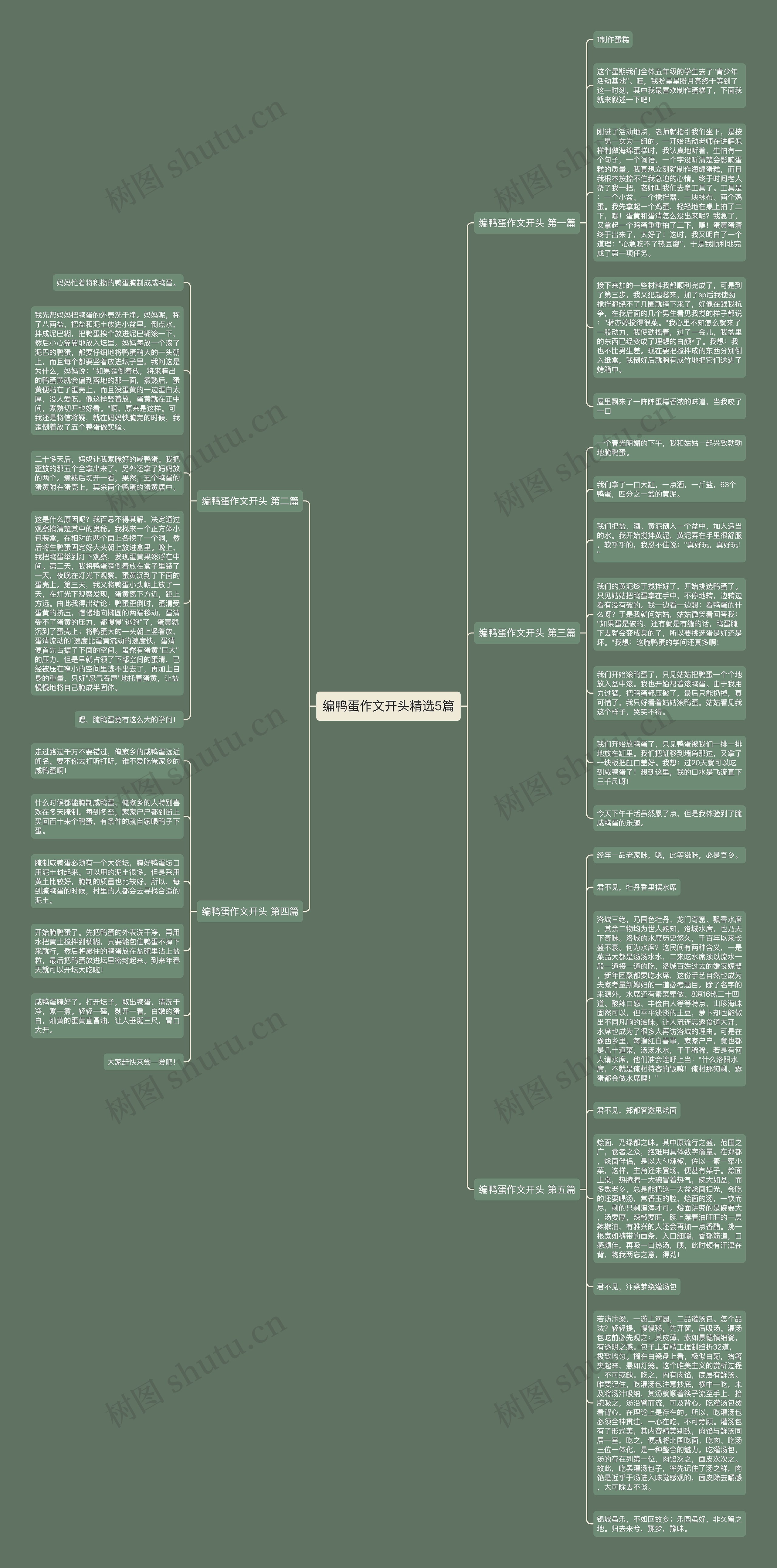 编鸭蛋作文开头精选5篇思维导图
