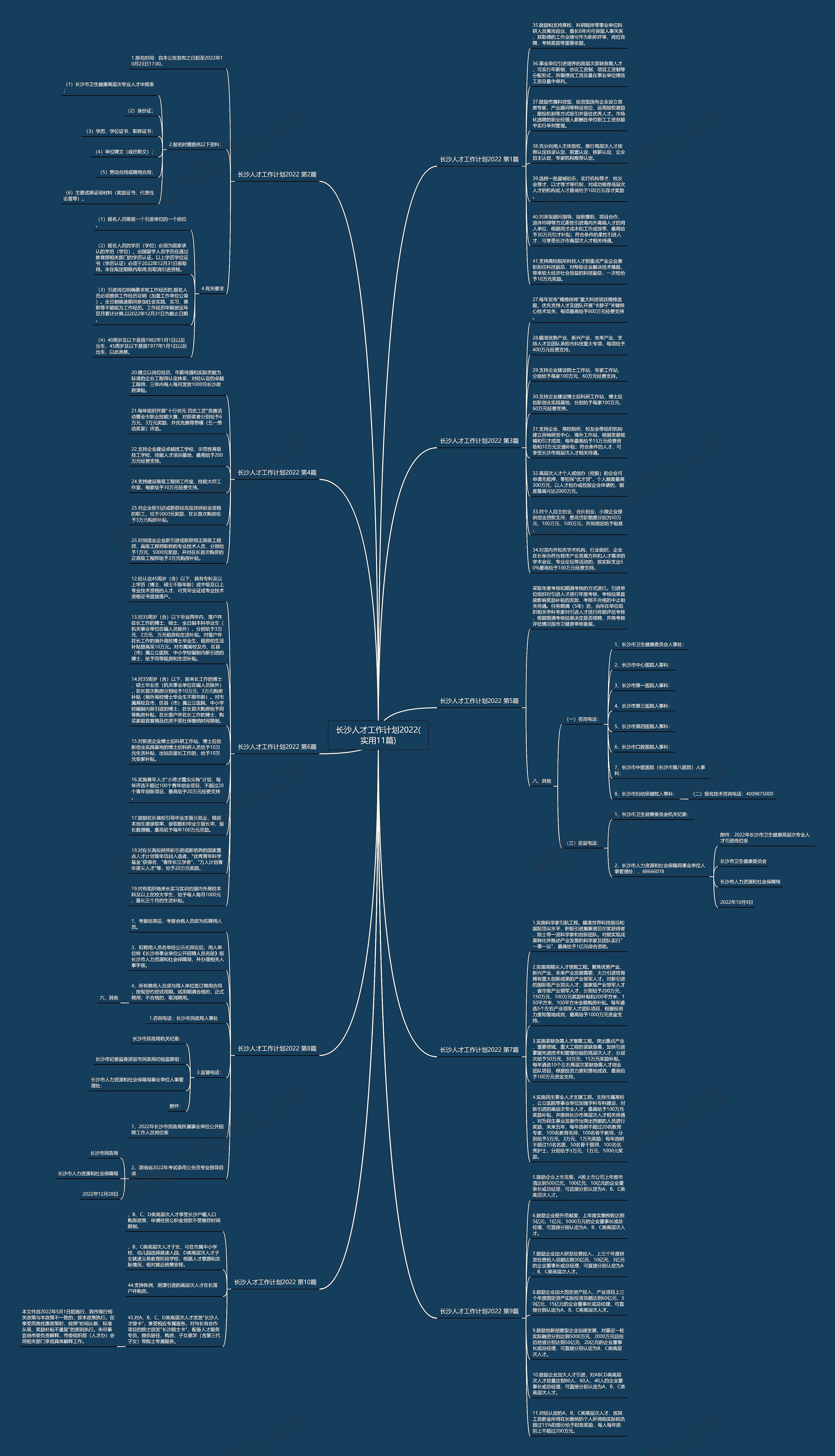 长沙人才工作计划2022(实用11篇)思维导图