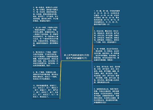 早上天气好的说说句子(形容天气冷的幽默句子) 早上天气好的说说句子(形容天气冷的幽默句子)