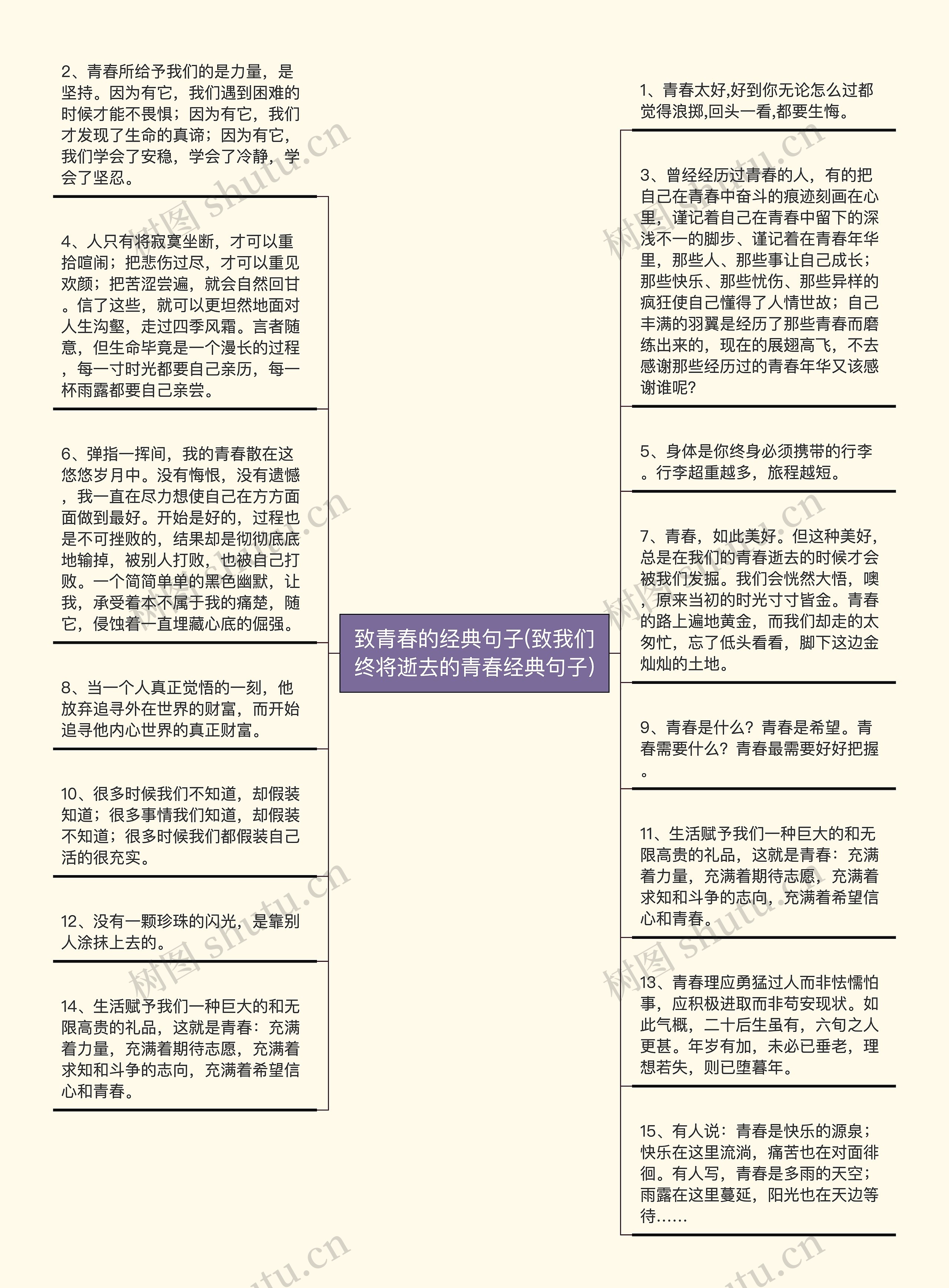 致青春的经典句子(致我们终将逝去的青春经典句子)思维导图