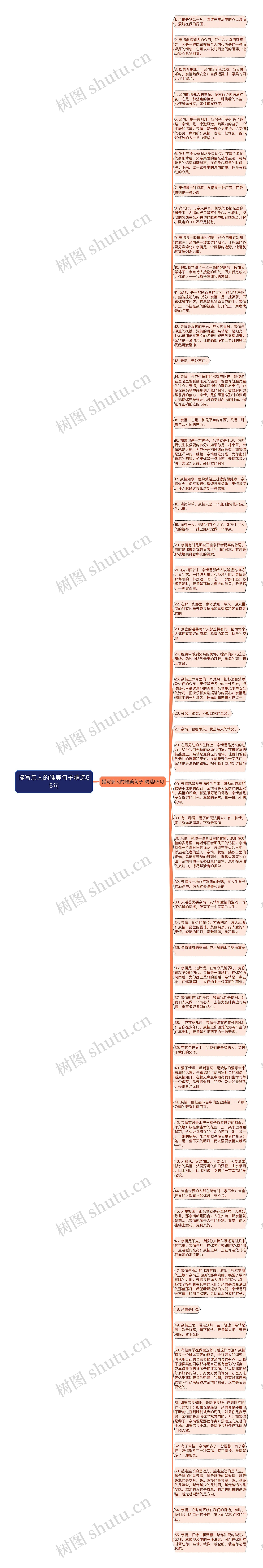 描写亲人的唯美句子精选55句思维导图