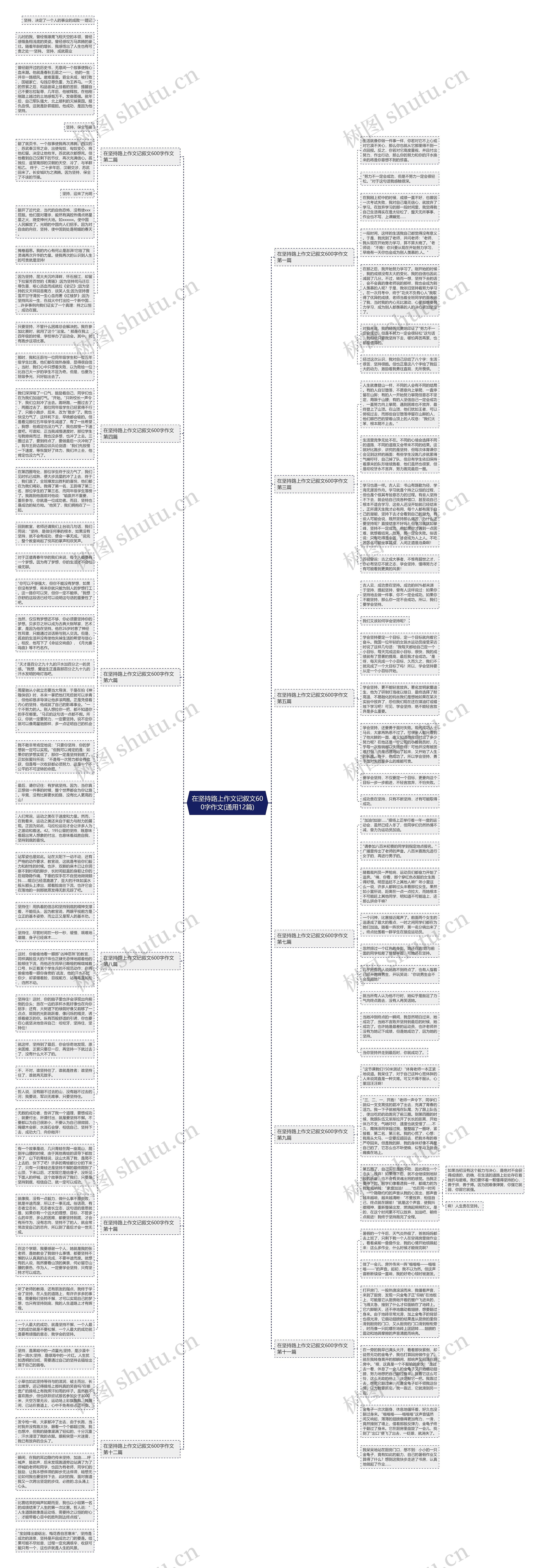 在坚持路上作文记叙文600字作文(通用12篇)思维导图