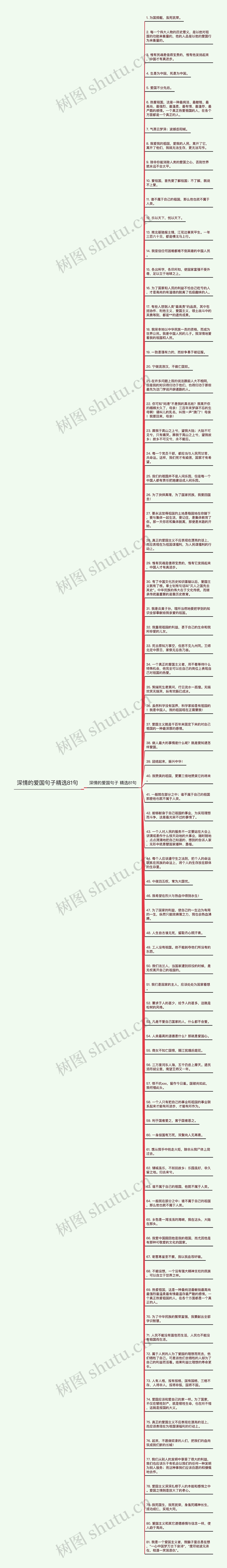 深情的爱国句子精选81句思维导图