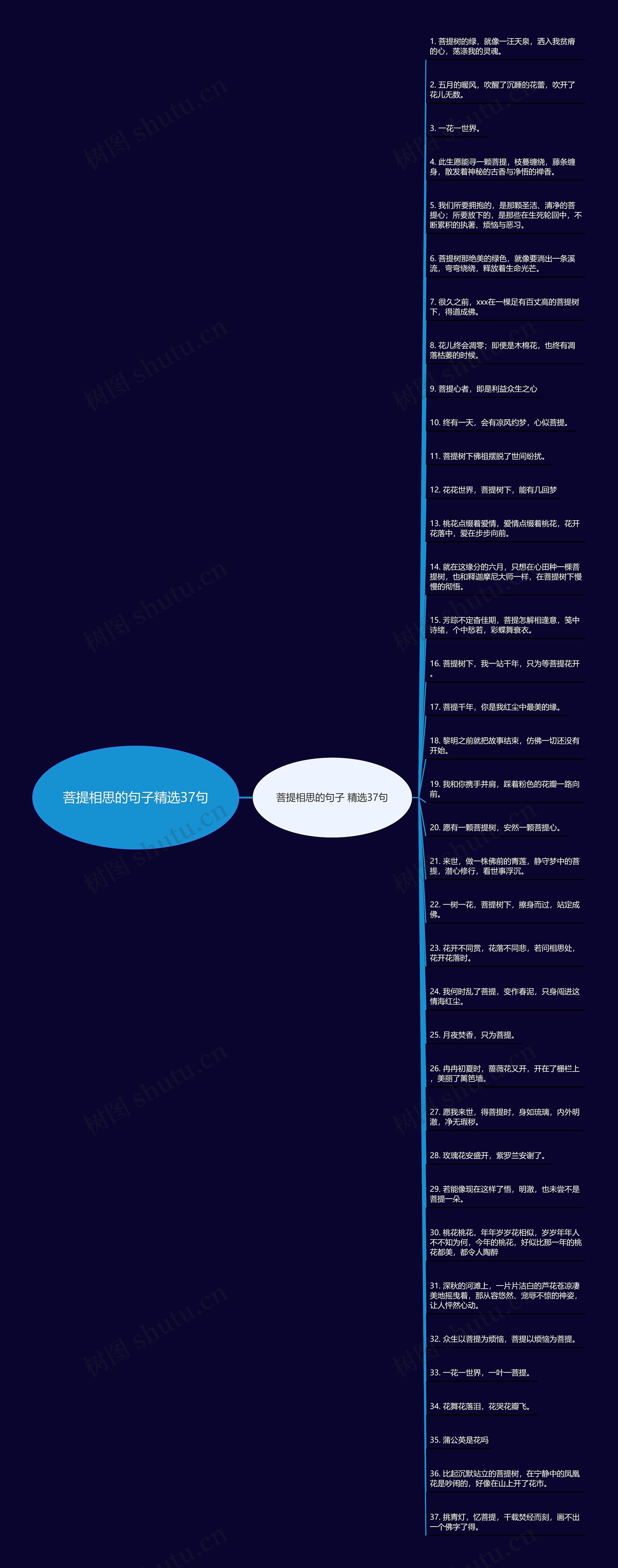 菩提相思的句子精选37句思维导图