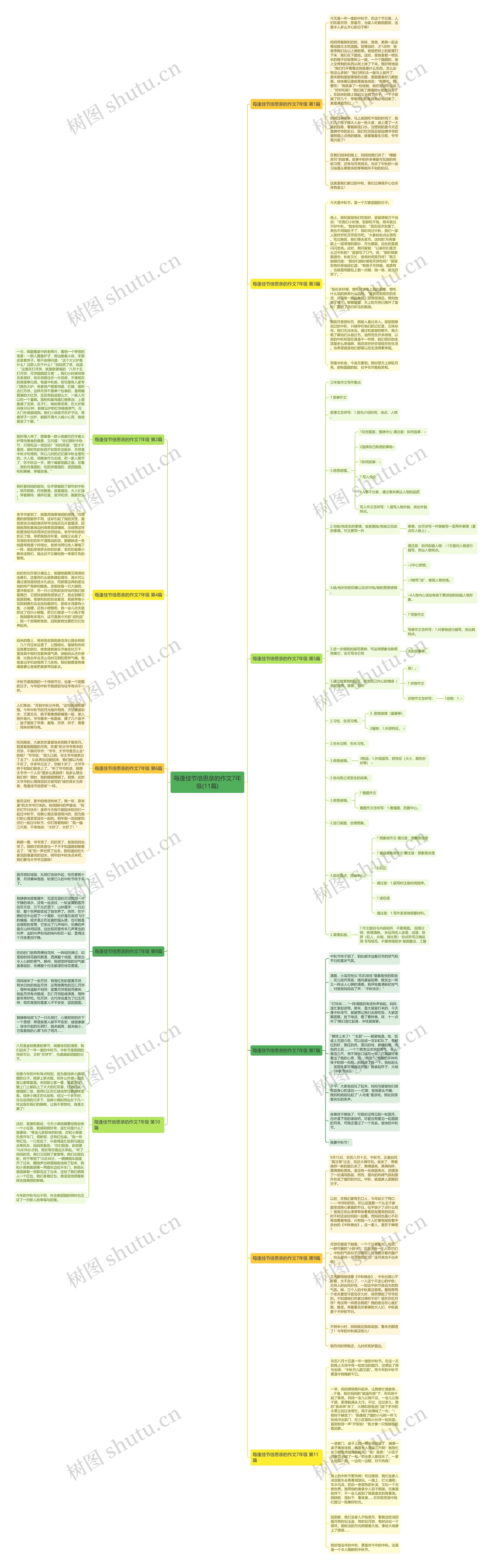 每逢佳节倍思亲的作文7年级(11篇)思维导图