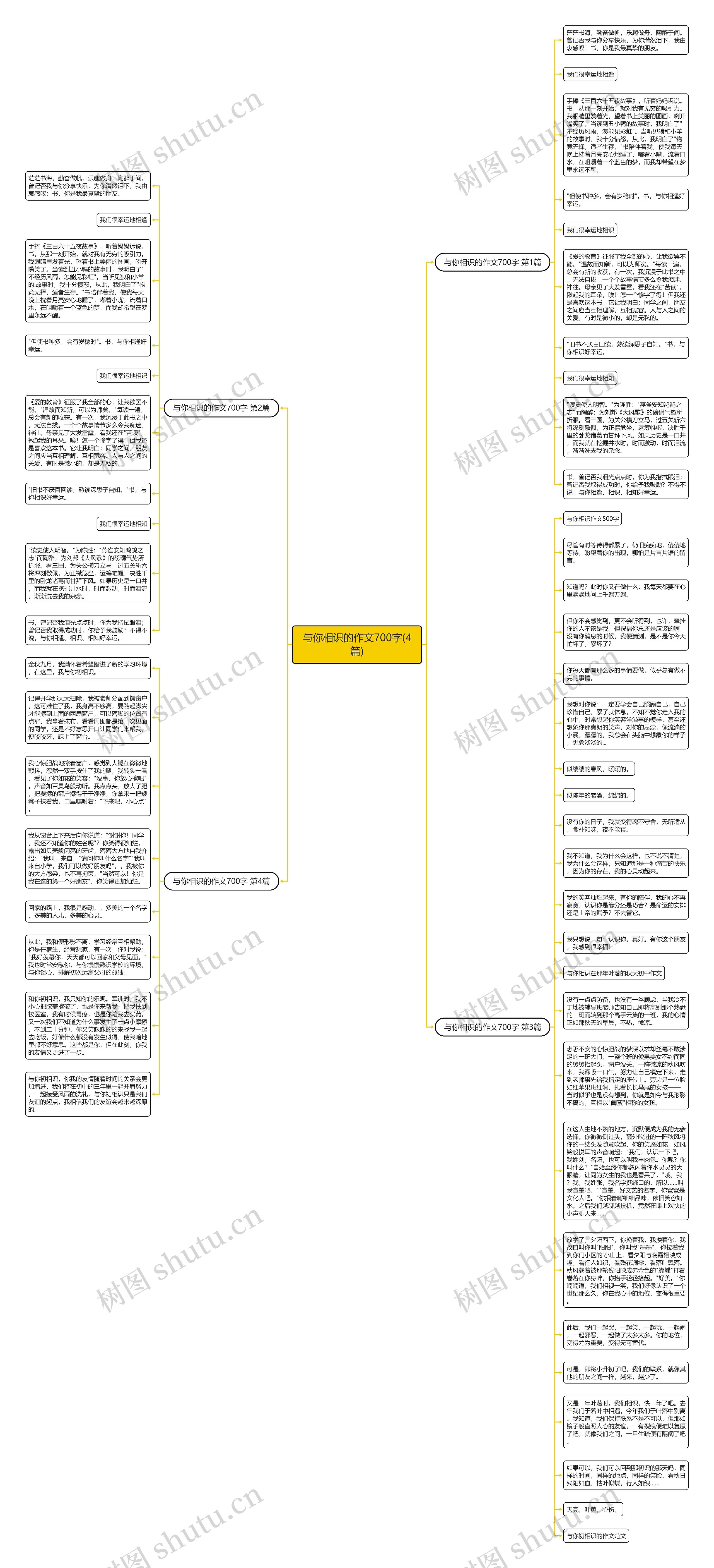 与你相识的作文700字(4篇)思维导图