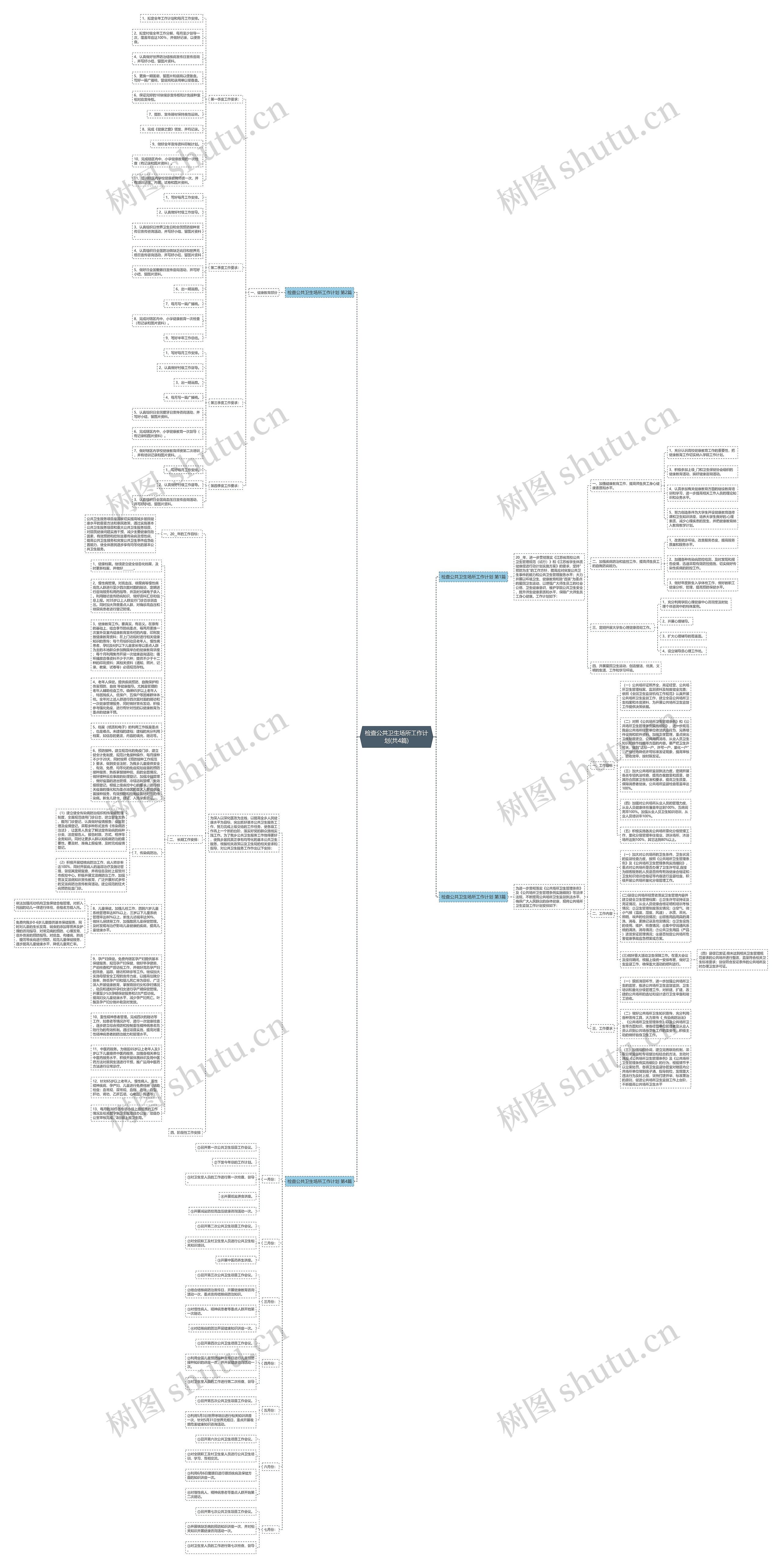 检查公共卫生场所工作计划(共4篇)思维导图