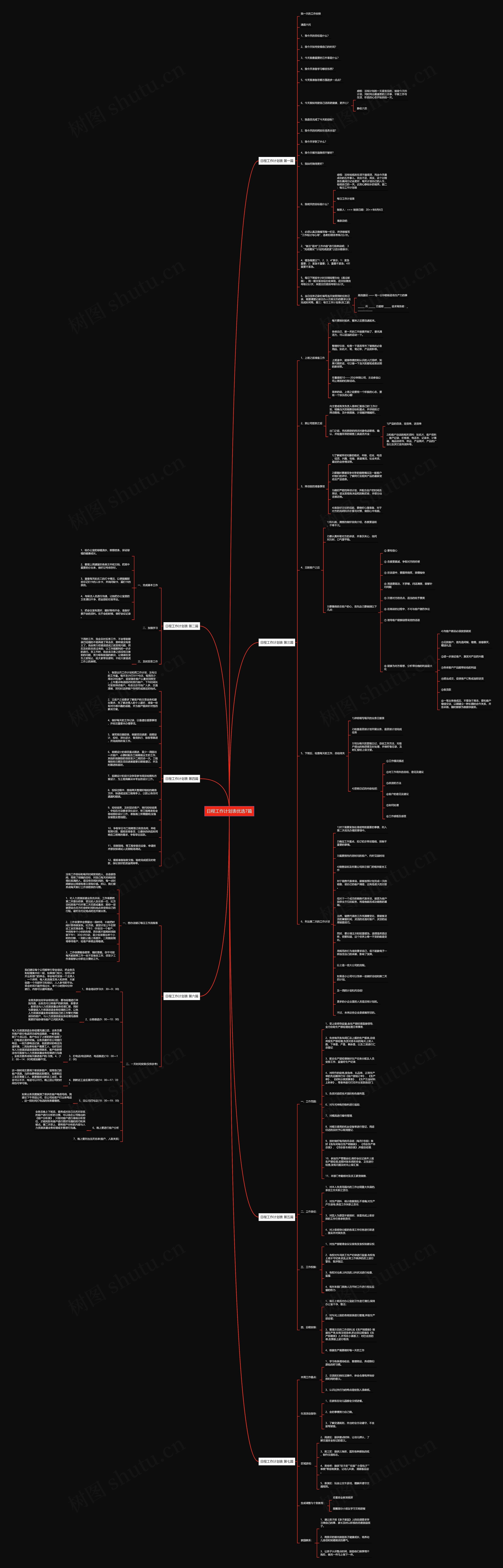 日程工作计划表优选7篇思维导图