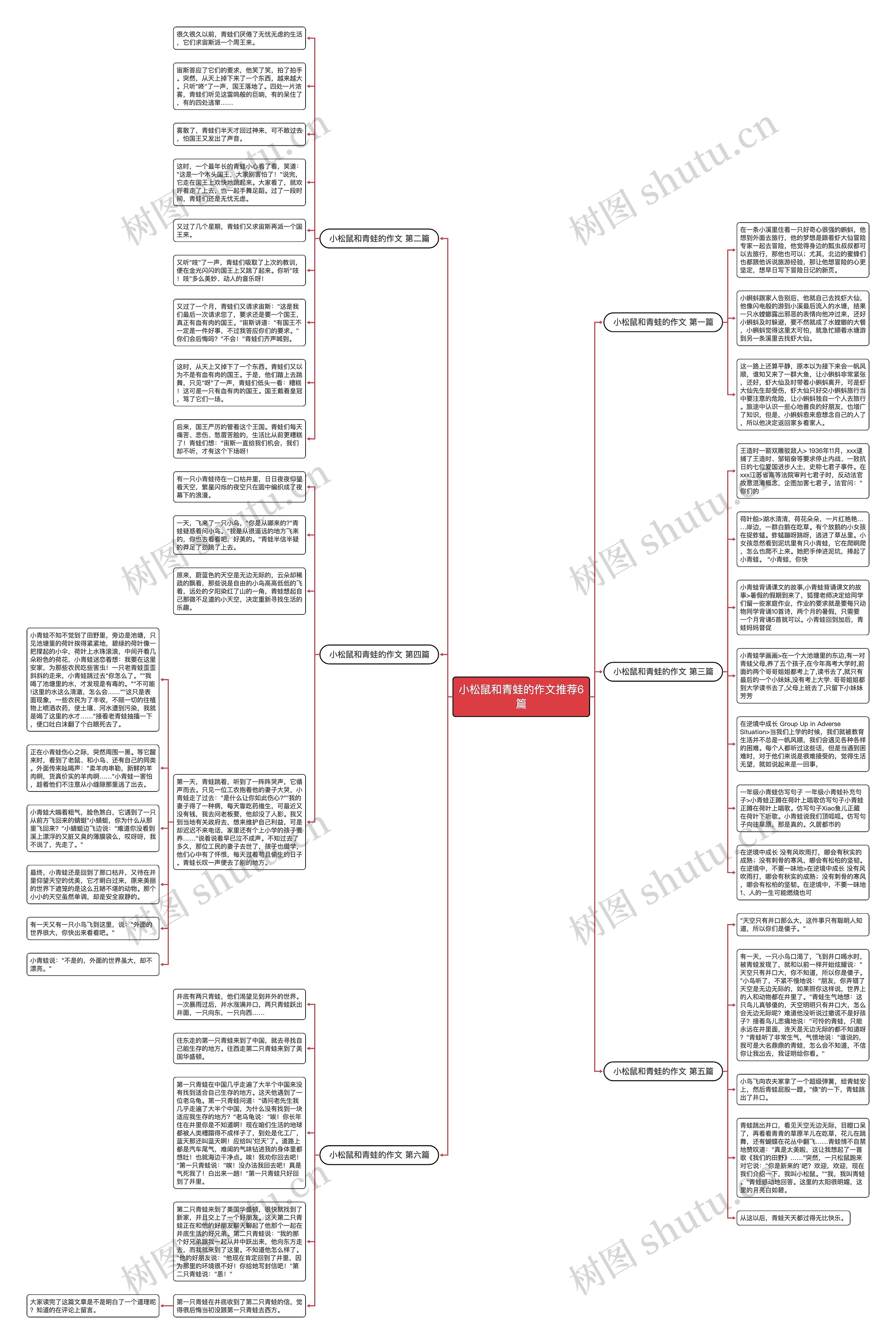 小松鼠和青蛙的作文推荐6篇思维导图