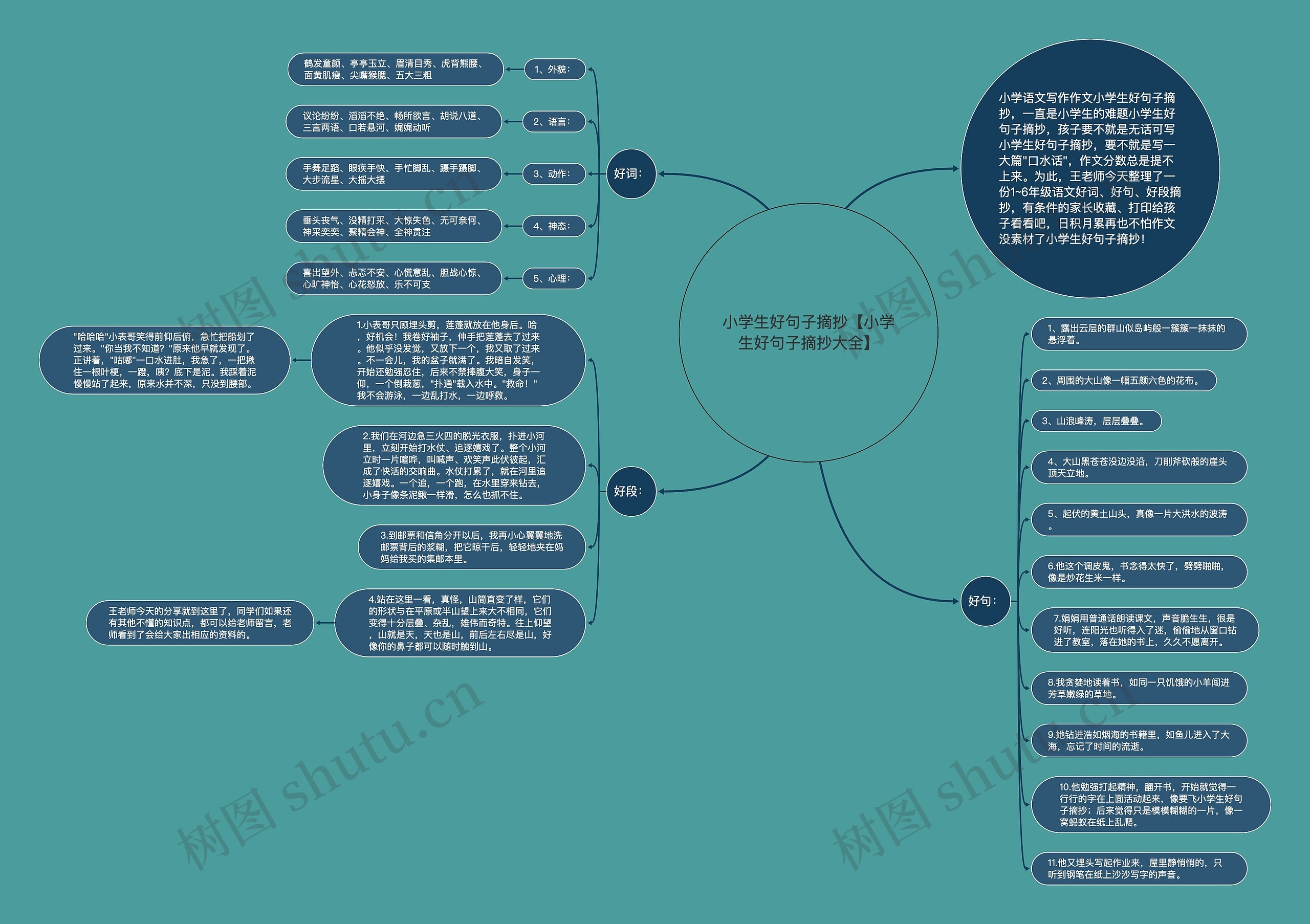 小学生好句子摘抄【小学生好句子摘抄大全】思维导图