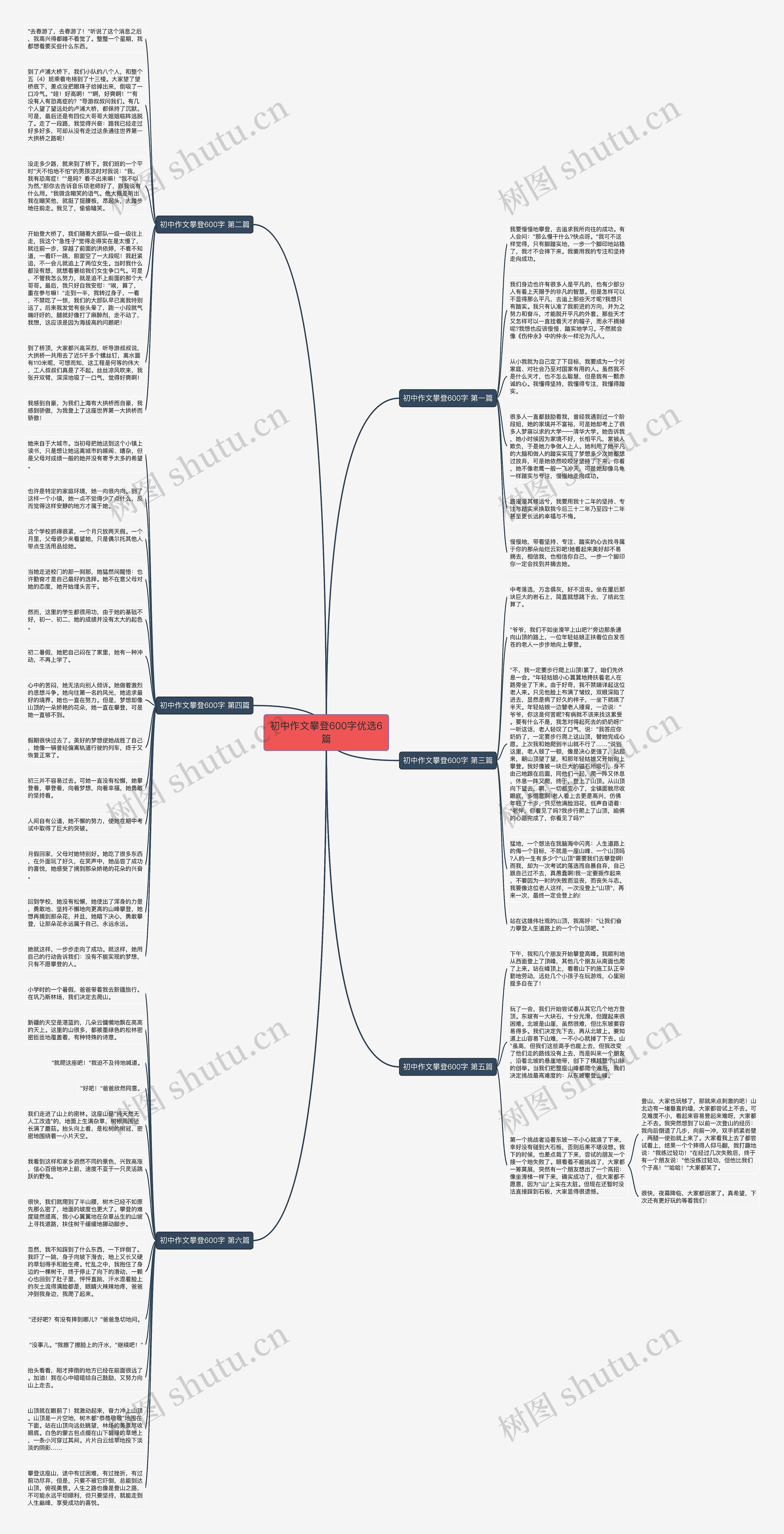初中作文攀登600字优选6篇思维导图