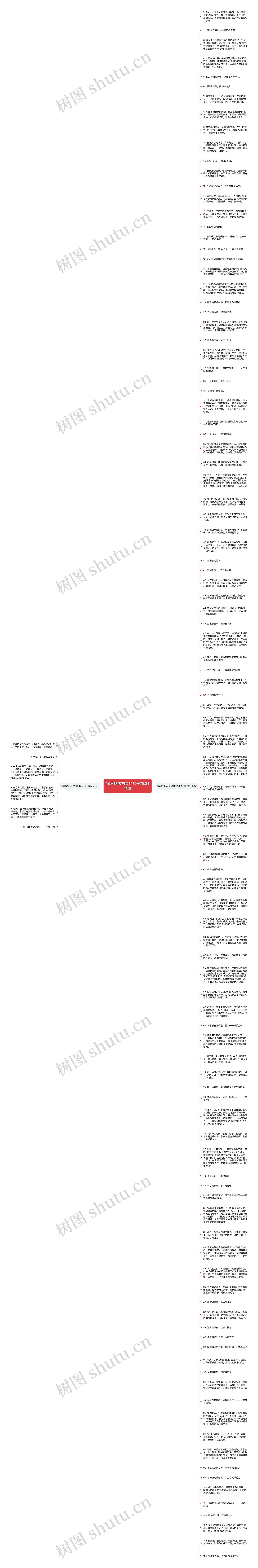 描写冬末初春的句子精选111句思维导图