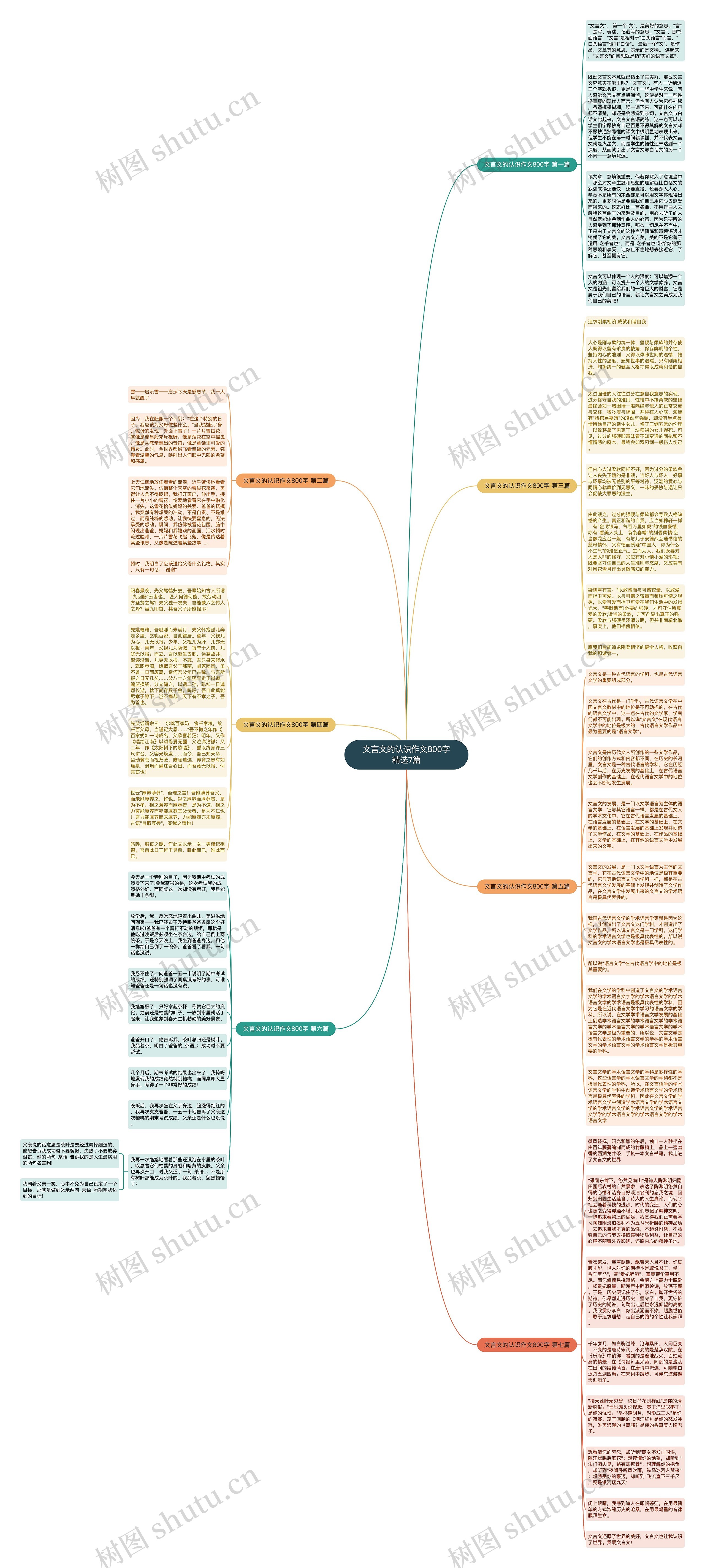 文言文的认识作文800字精选7篇思维导图