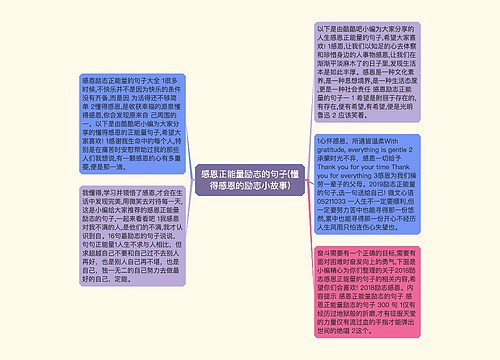 感恩正能量励志的句子(懂得感恩的励志小故事)