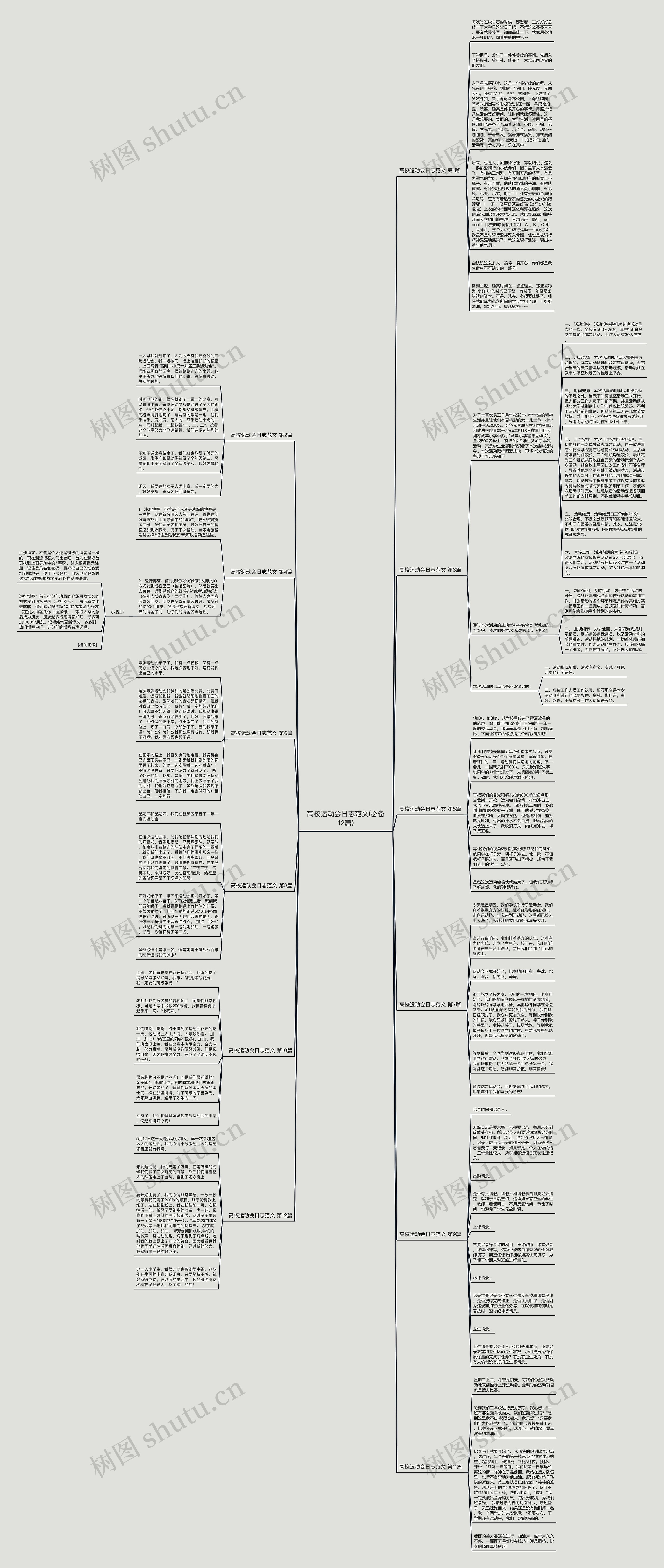 高校运动会日志范文(必备12篇)思维导图