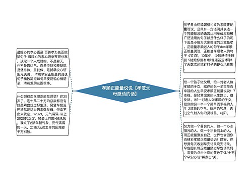 孝顺正能量说说【孝敬父母感动的话】