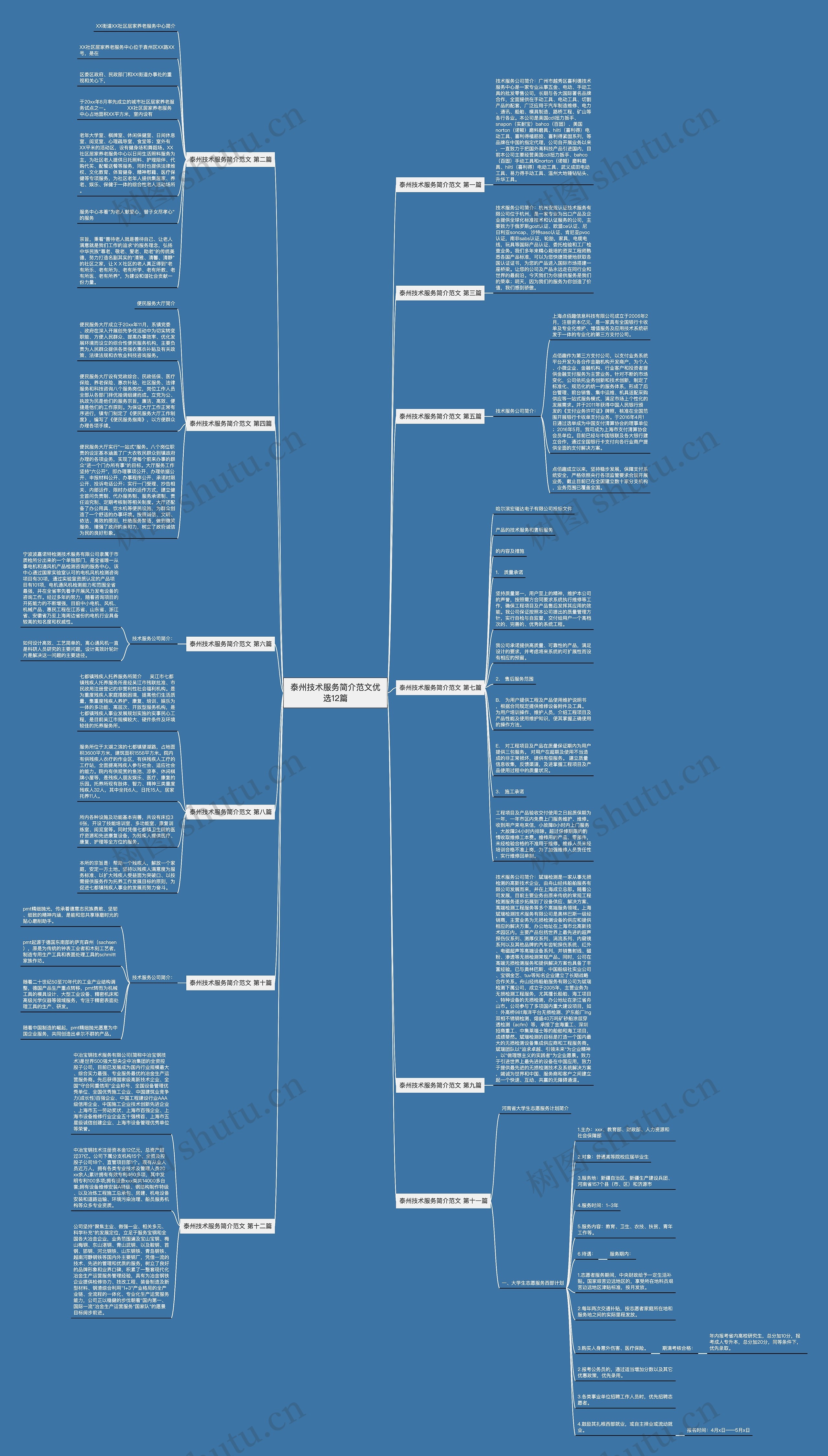 泰州技术服务简介范文优选12篇思维导图