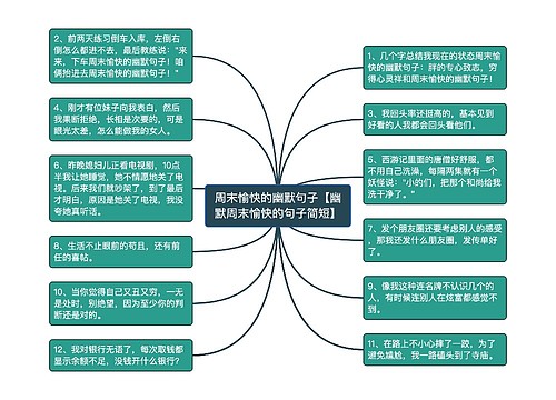 周末愉快的幽默句子【幽默周末愉快的句子简短】