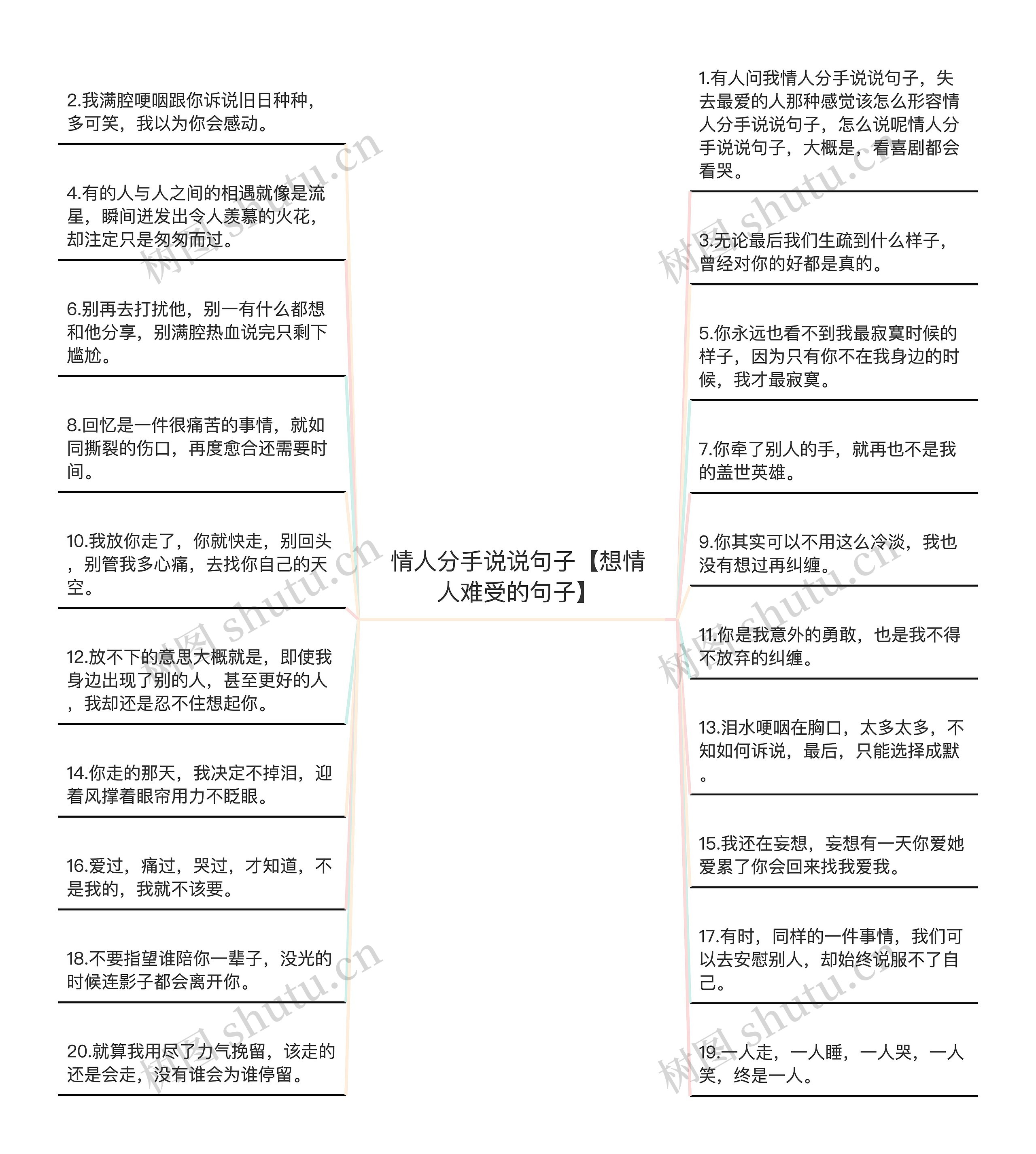 情人分手说说句子【想情人难受的句子】