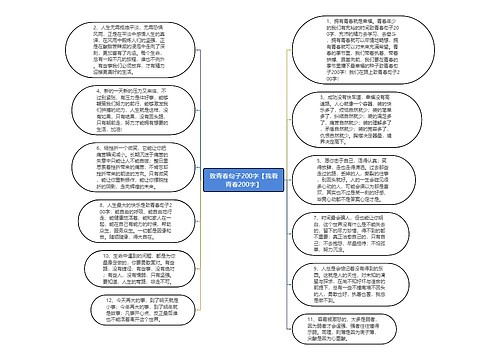 致青春句子200字【我看青春200字】