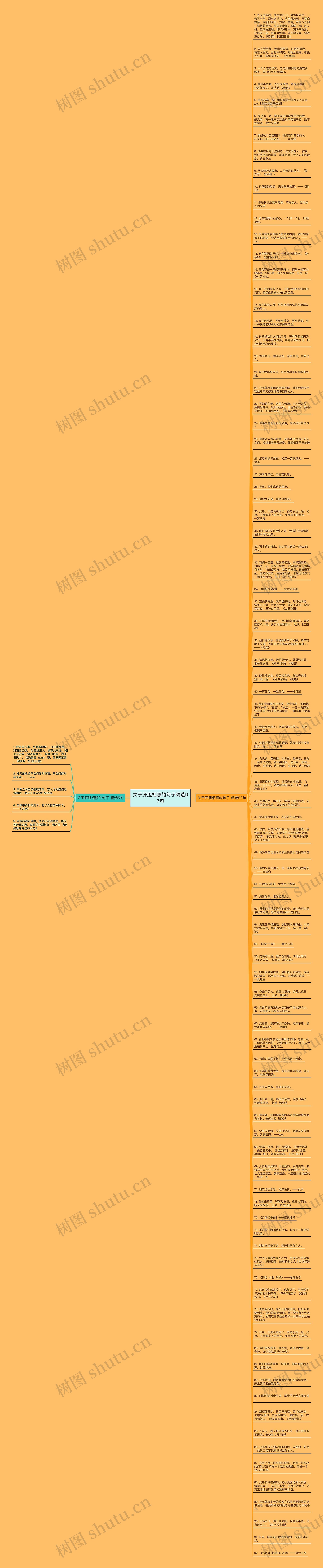 关于肝胆相照的句子精选97句思维导图