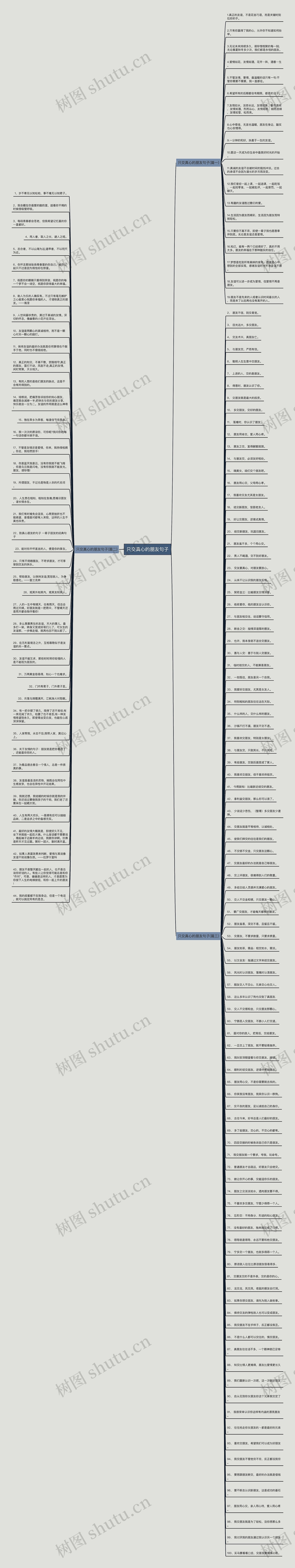 只交真心的朋友句子思维导图