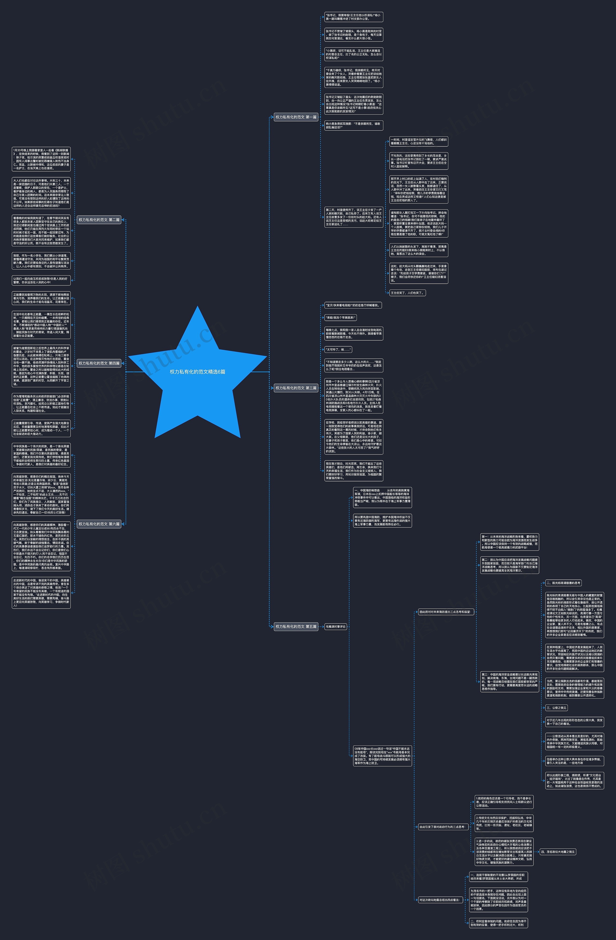 权力私有化的范文精选6篇思维导图