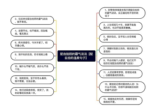 配自拍照的霸气说说【配自拍的温柔句子】