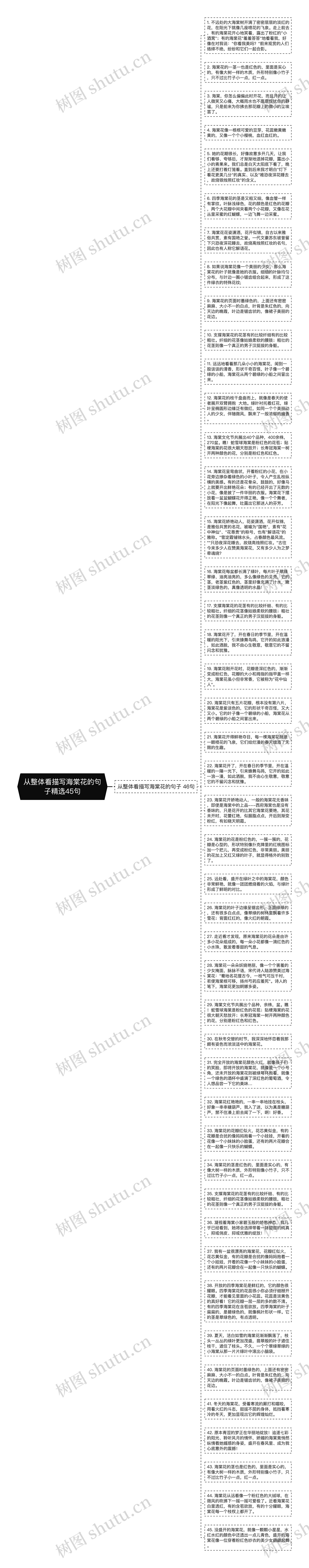 从整体看描写海棠花的句子精选45句