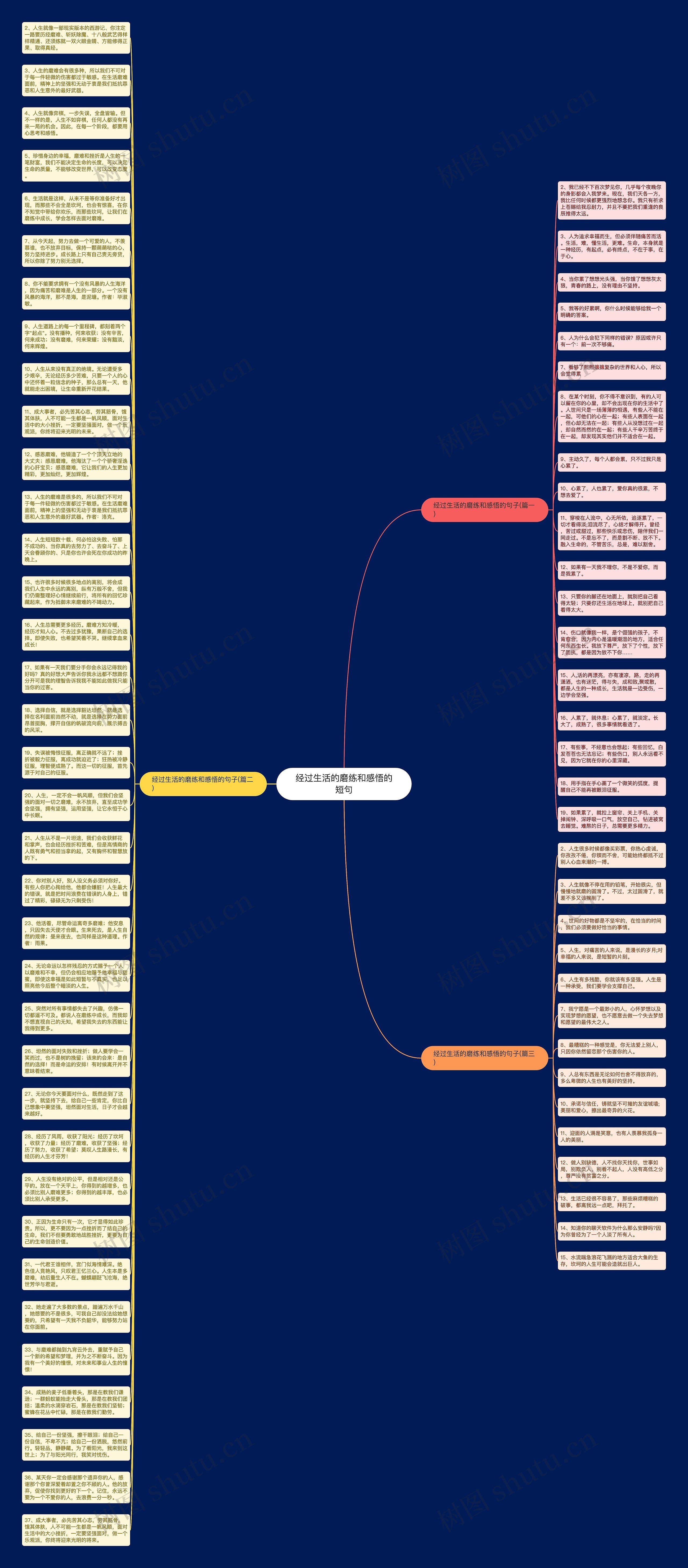 经过生活的磨练和感悟的短句思维导图