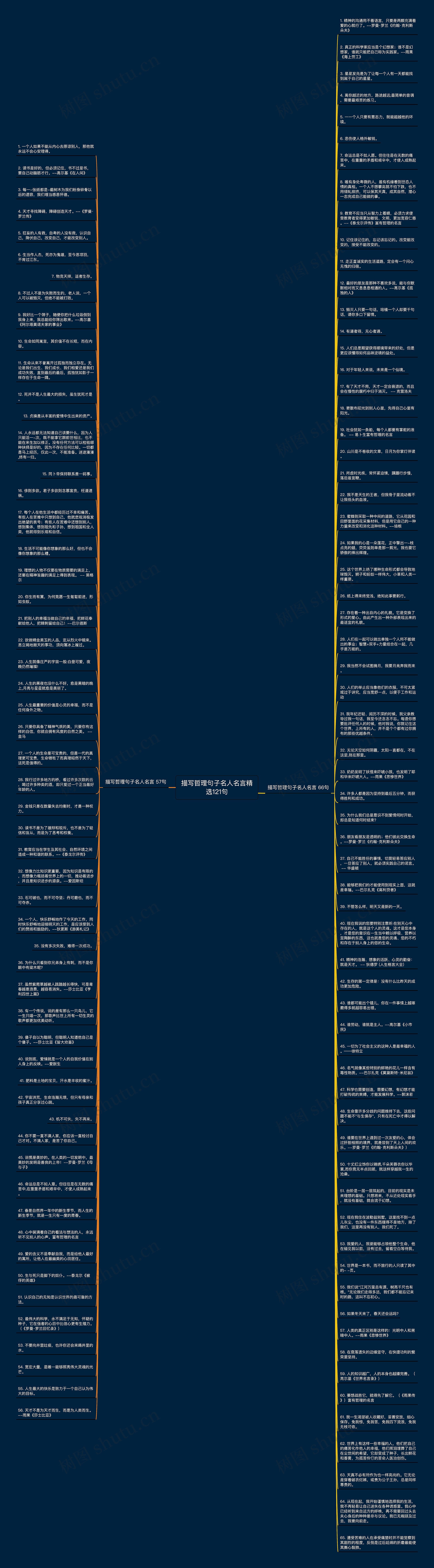 描写哲理句子名人名言精选121句思维导图