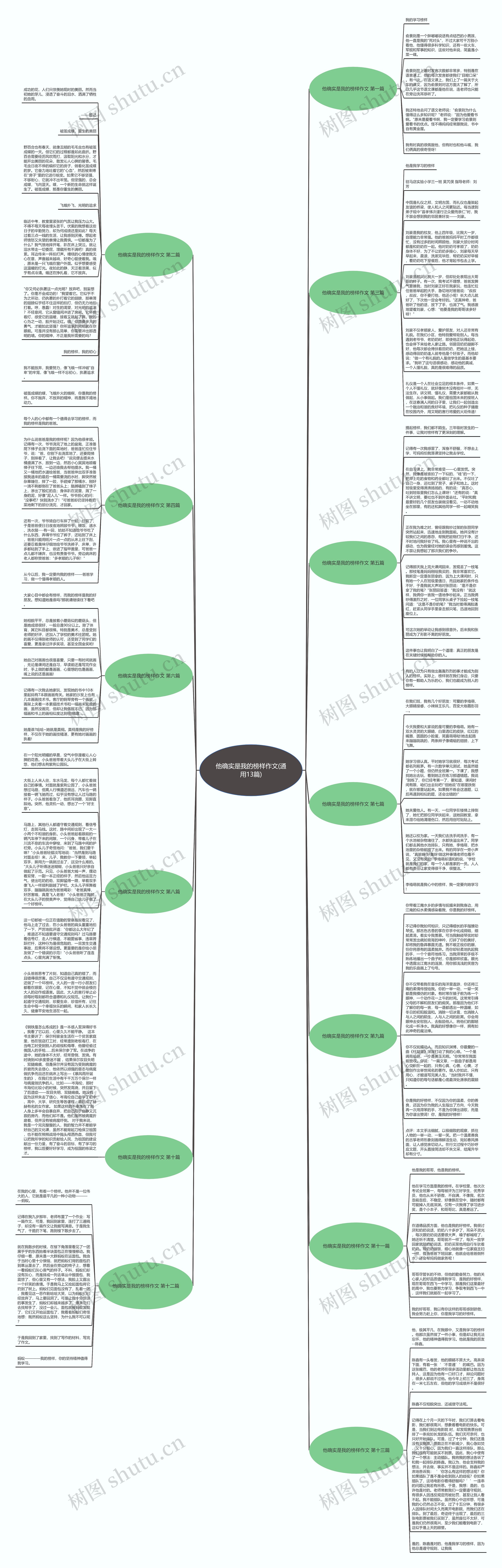 他确实是我的榜样作文(通用13篇)思维导图