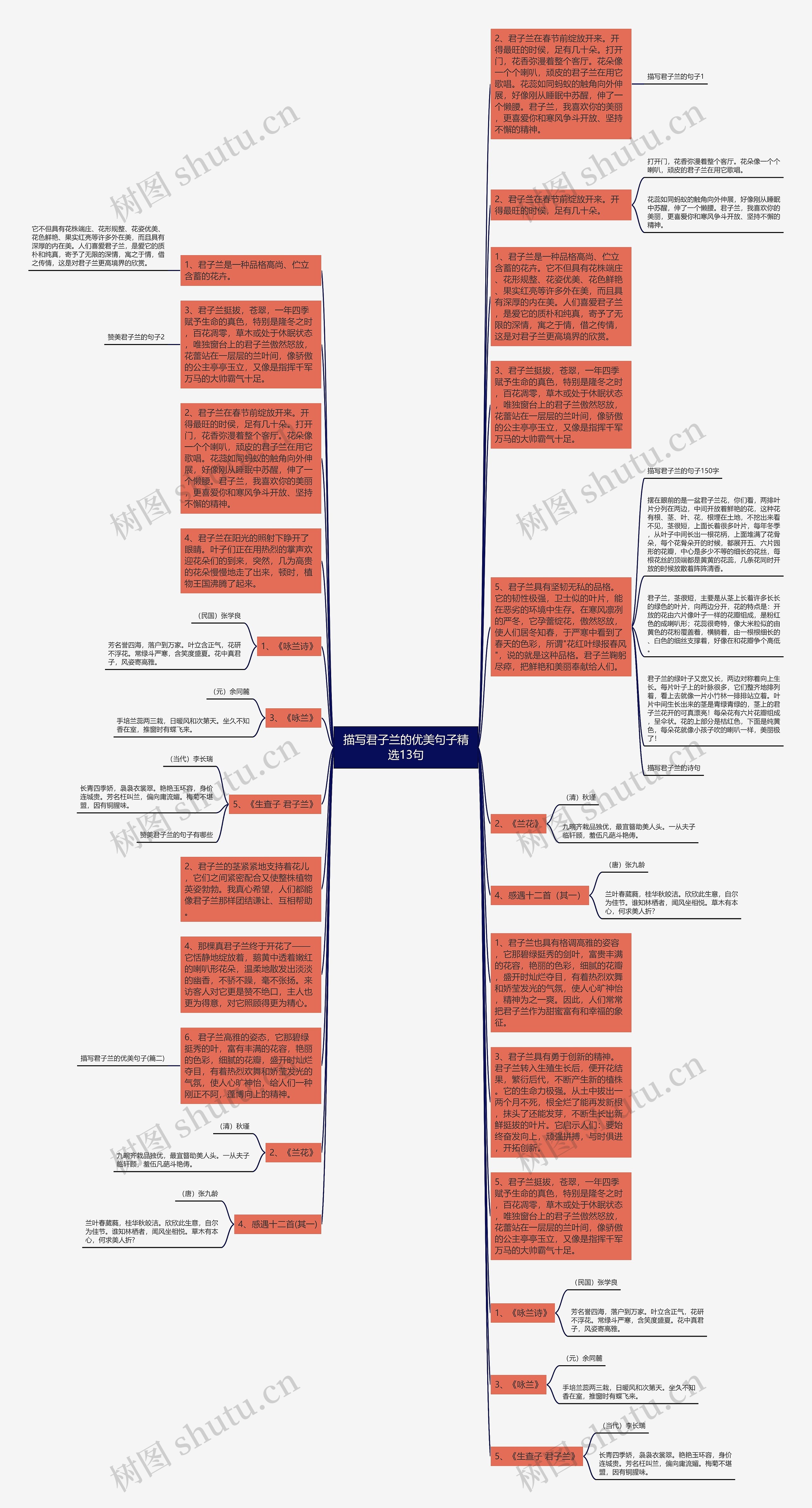 描写君子兰的优美句子精选13句思维导图