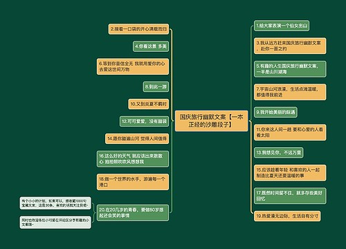 国庆旅行幽默文案【一本正经的沙雕段子】