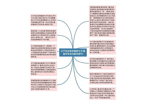 关于阳光篮球唯美句子(跟篮球有关的篮球短句)