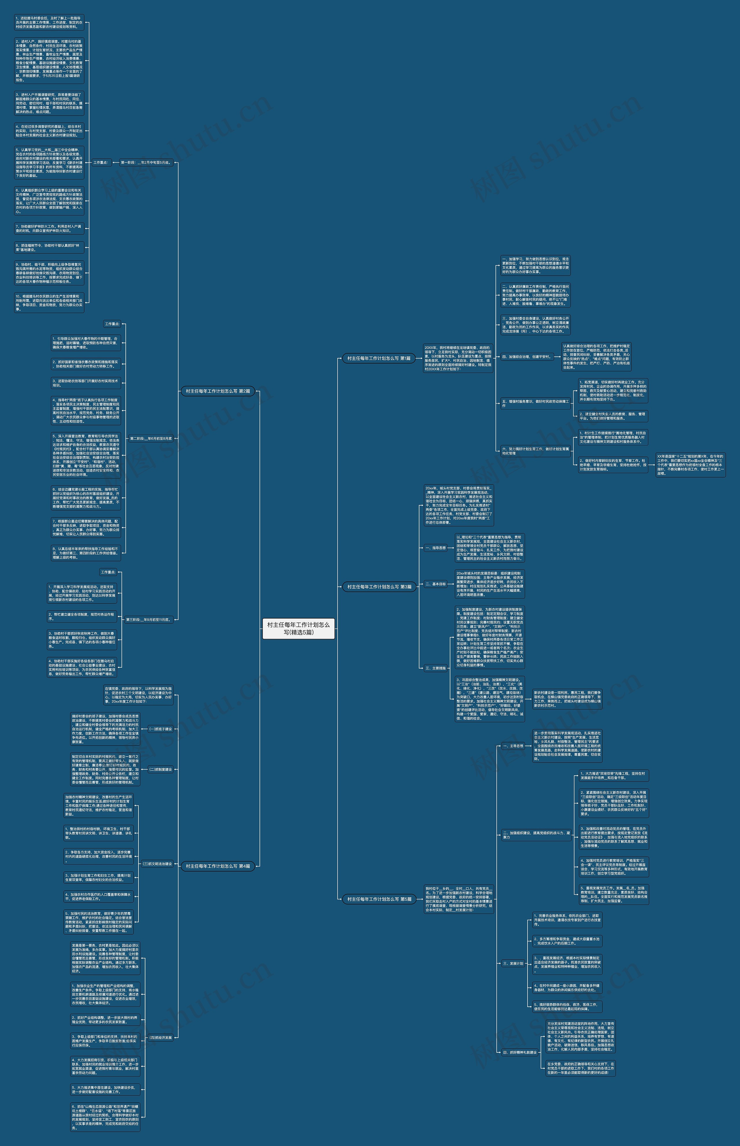 村主任每年工作计划怎么写(精选5篇)思维导图