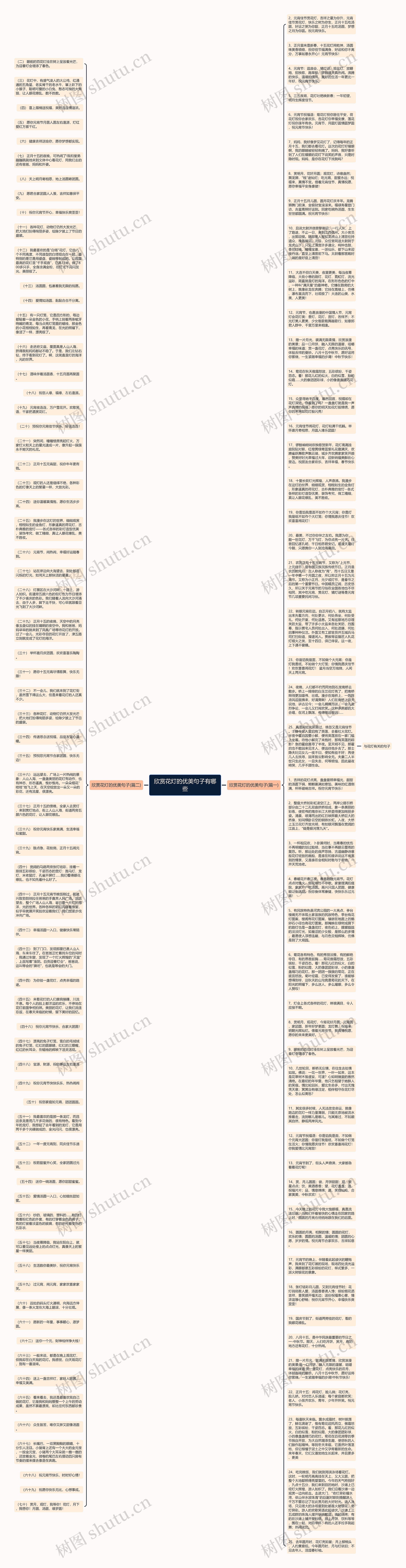 欣赏花灯的优美句子有哪些思维导图