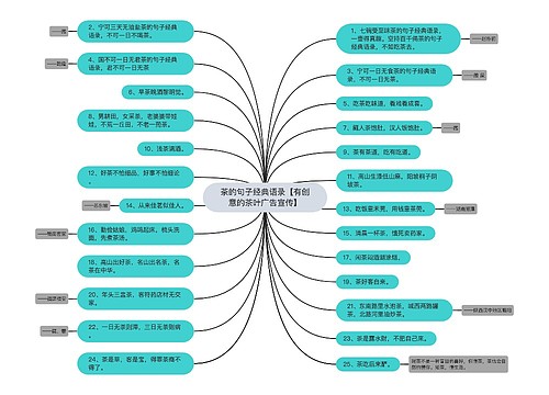 茶的句子经典语录【有创意的茶叶广告宣传】