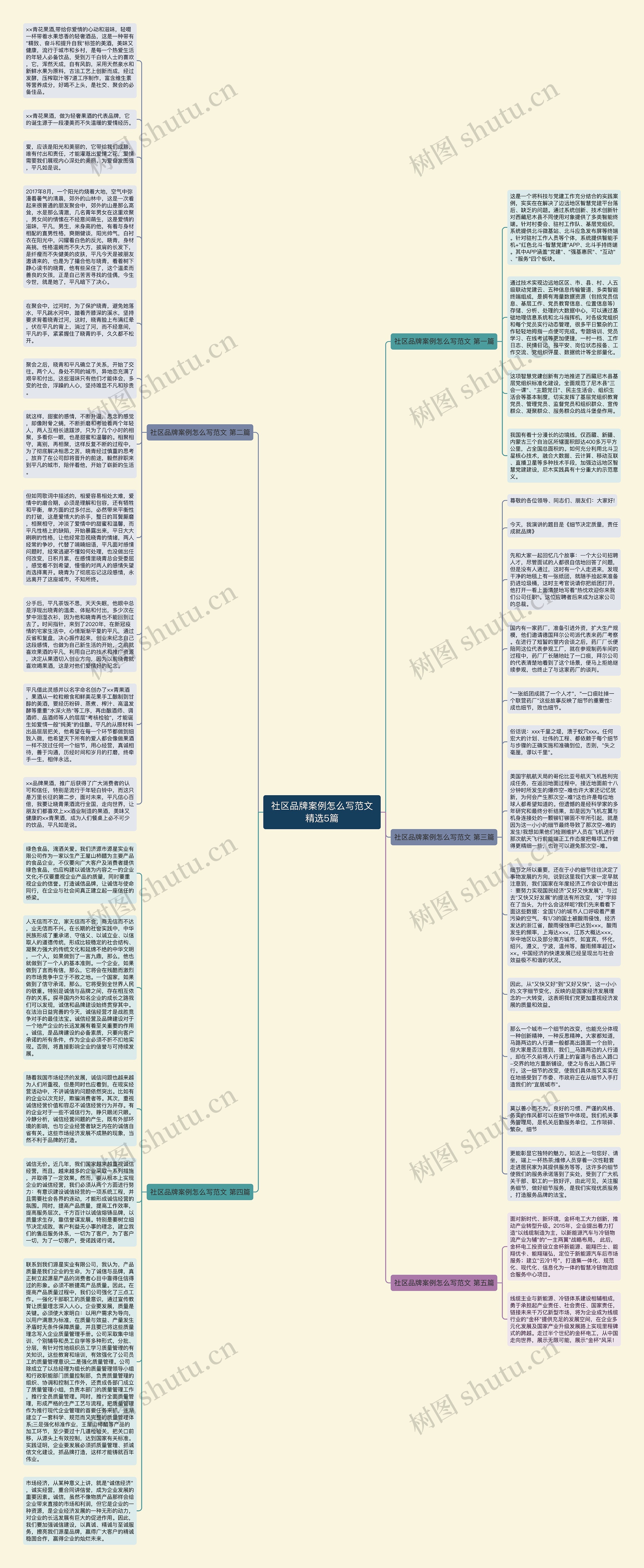社区品牌案例怎么写范文精选5篇思维导图