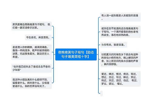 夜晚唯美句子短句【励志句子唯美简短十字】