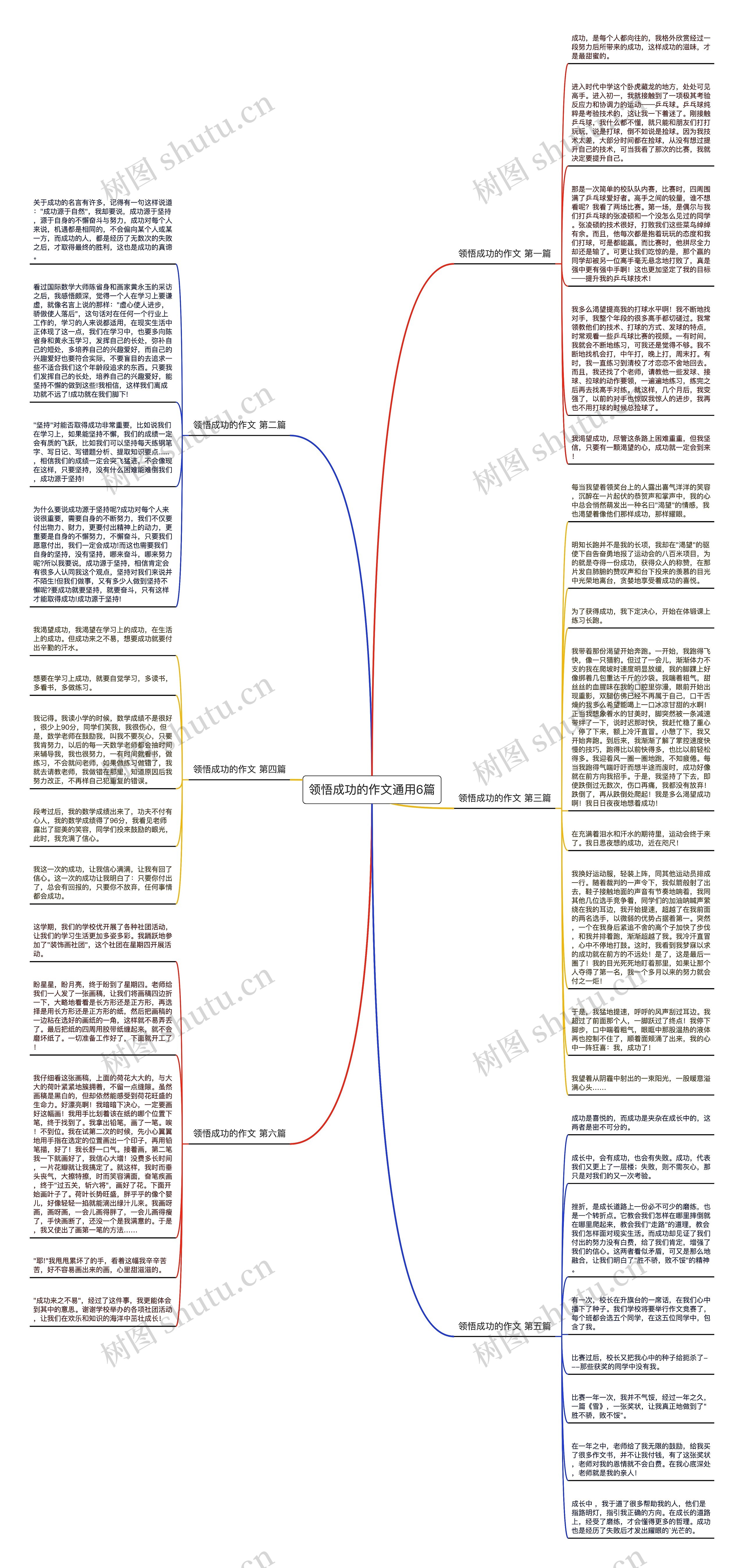 领悟成功的作文通用6篇思维导图