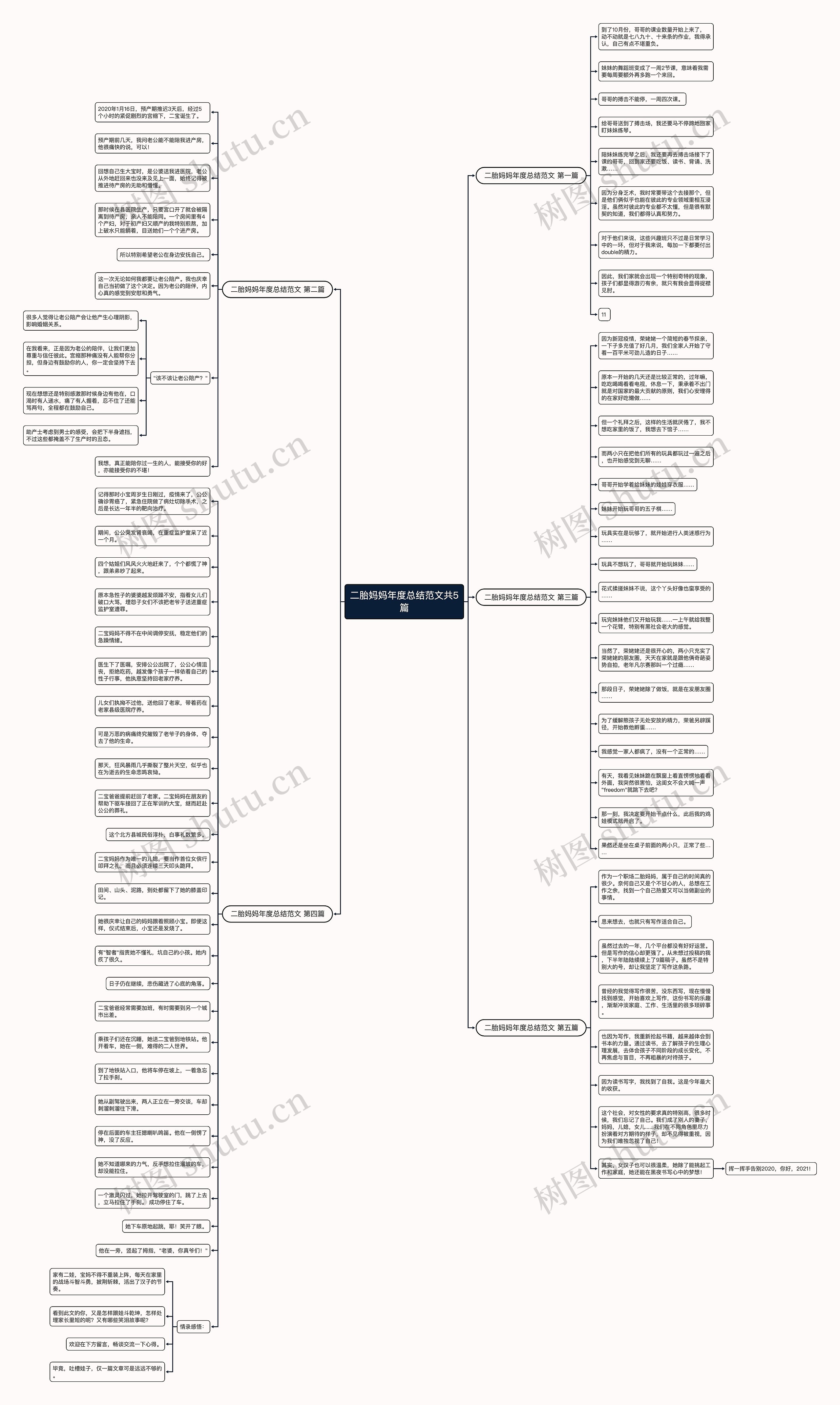 二胎妈妈年度总结范文共5篇思维导图