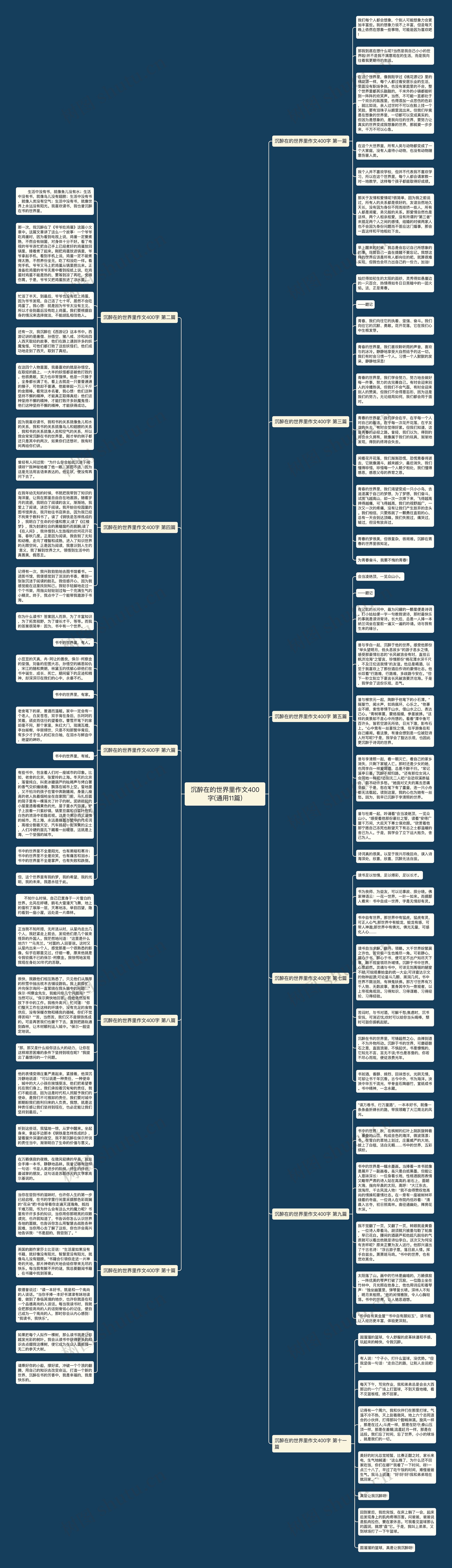 沉醉在的世界里作文400字(通用11篇)思维导图