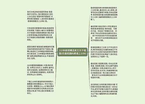 3分钟朗读精选美文关于祖国(祝福祖国的朗诵三分钟)