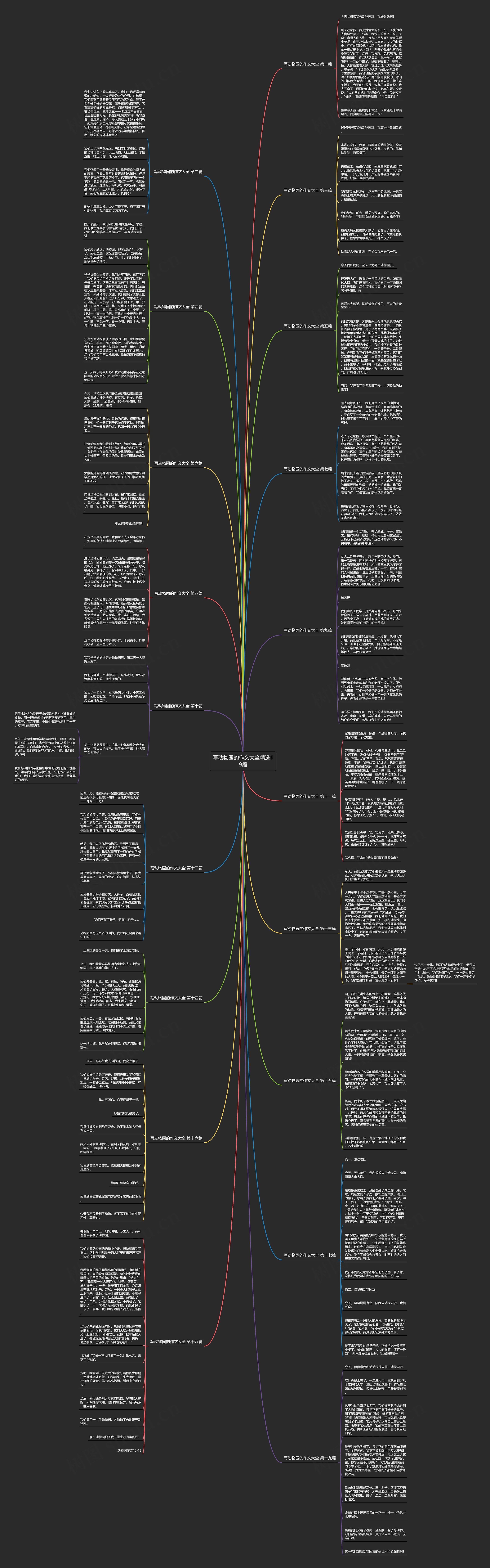 写动物园的作文大全精选19篇思维导图