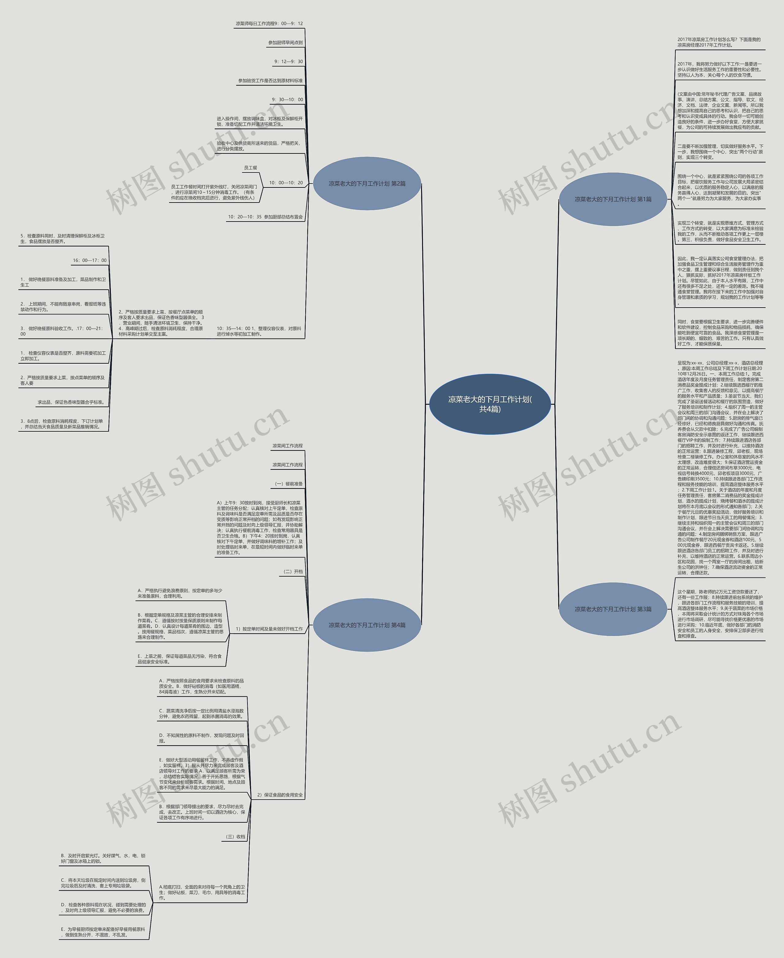 凉菜老大的下月工作计划(共4篇)思维导图