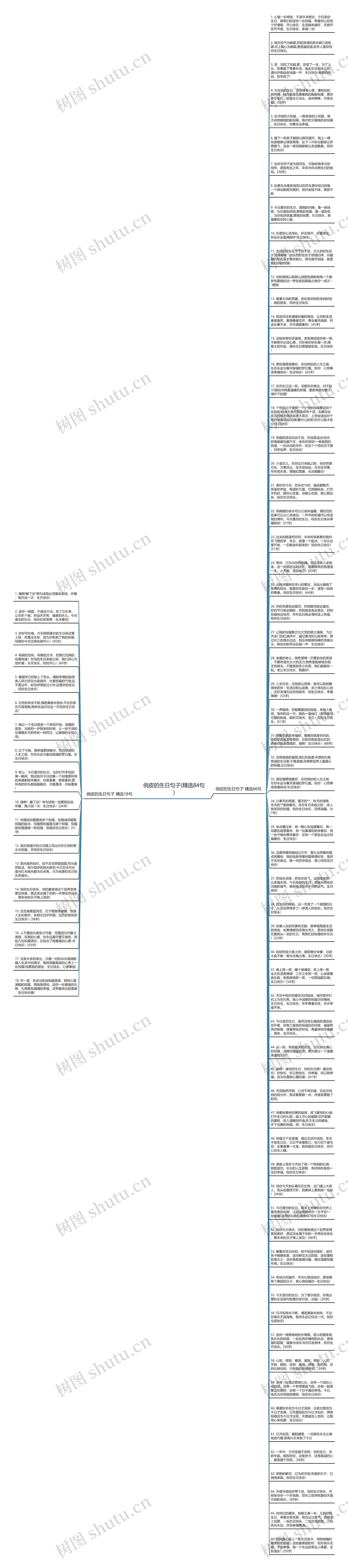 俏皮的生日句子(精选84句)思维导图