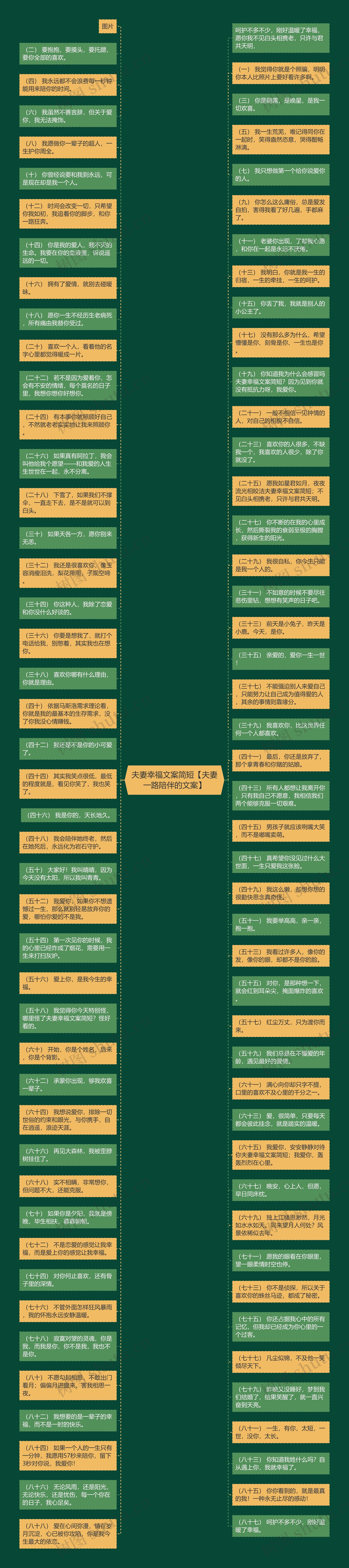 夫妻幸福文案简短【夫妻一路陪伴的文案】思维导图